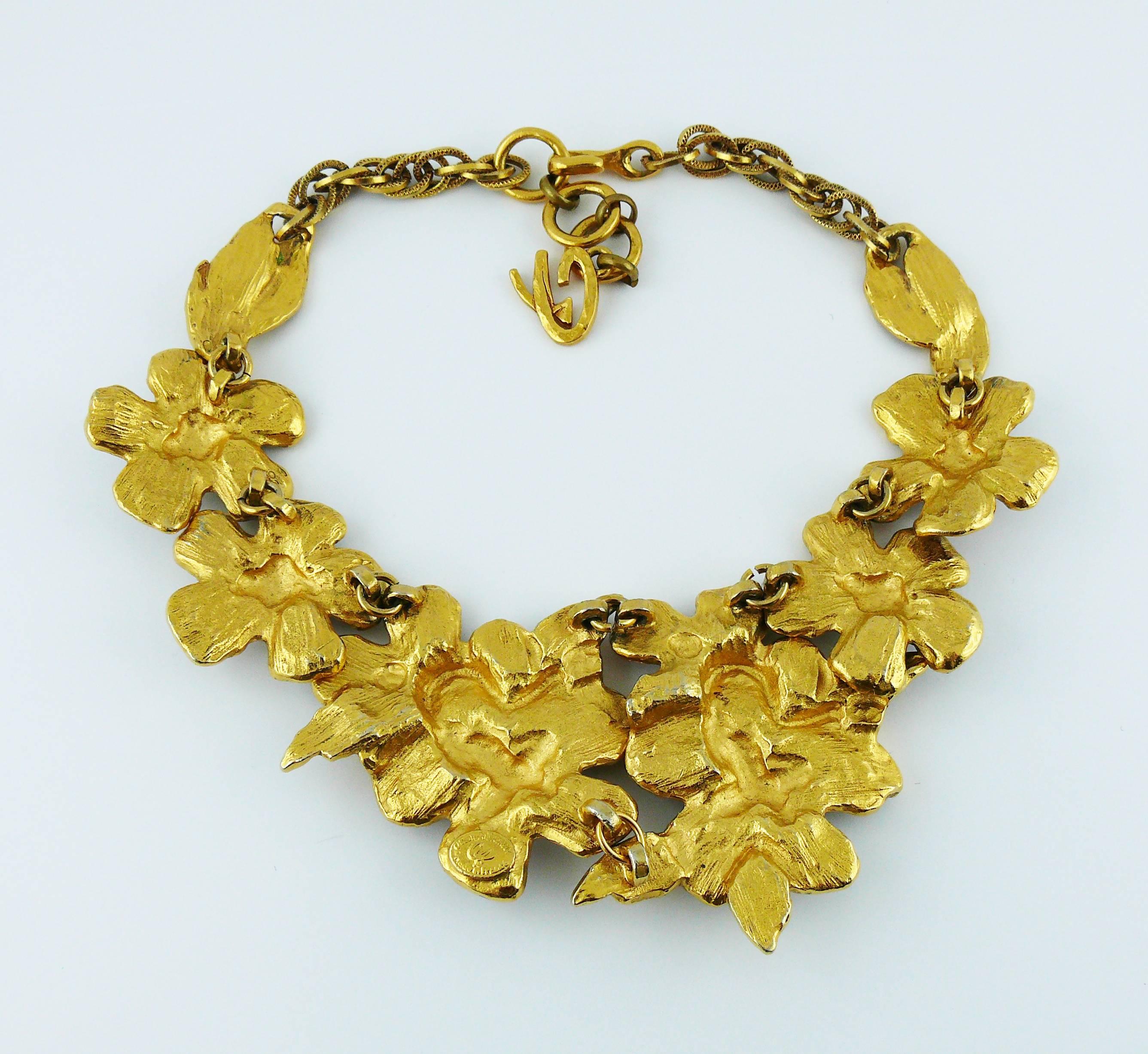 Christian Lacroix Vintage Enamel Flowers Necklace 3