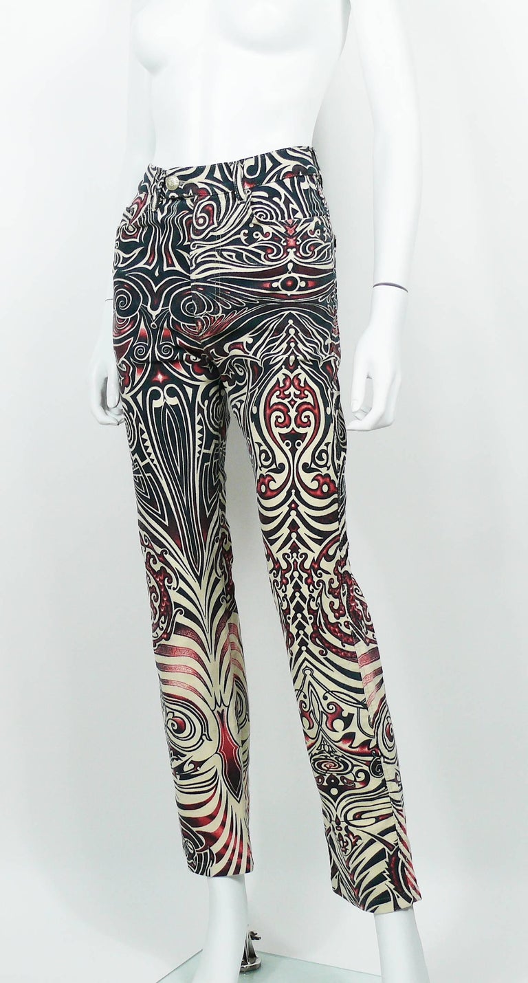 Jean Paul Gaultier Vintage Aboriginal Maori Tattoo Pants Trousers at ...