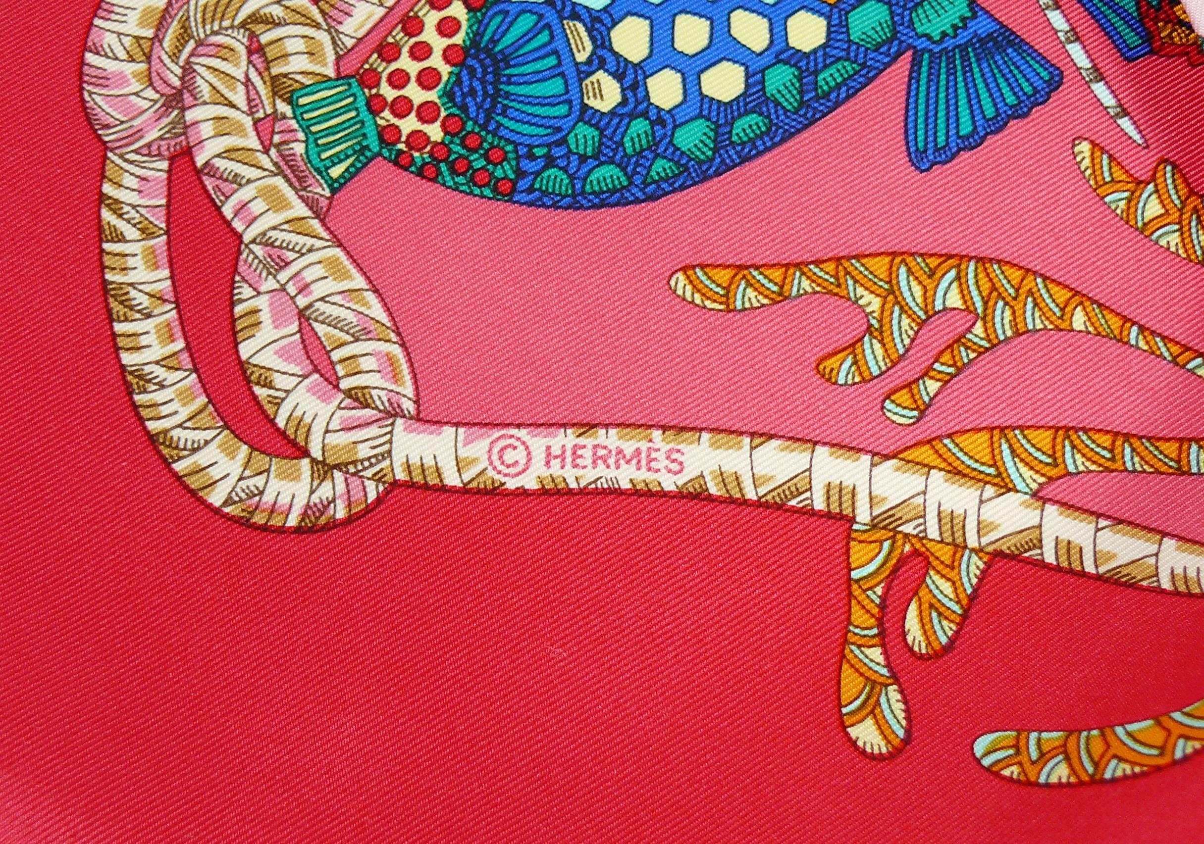 Hermes Vintage Silk Carre Scarf 