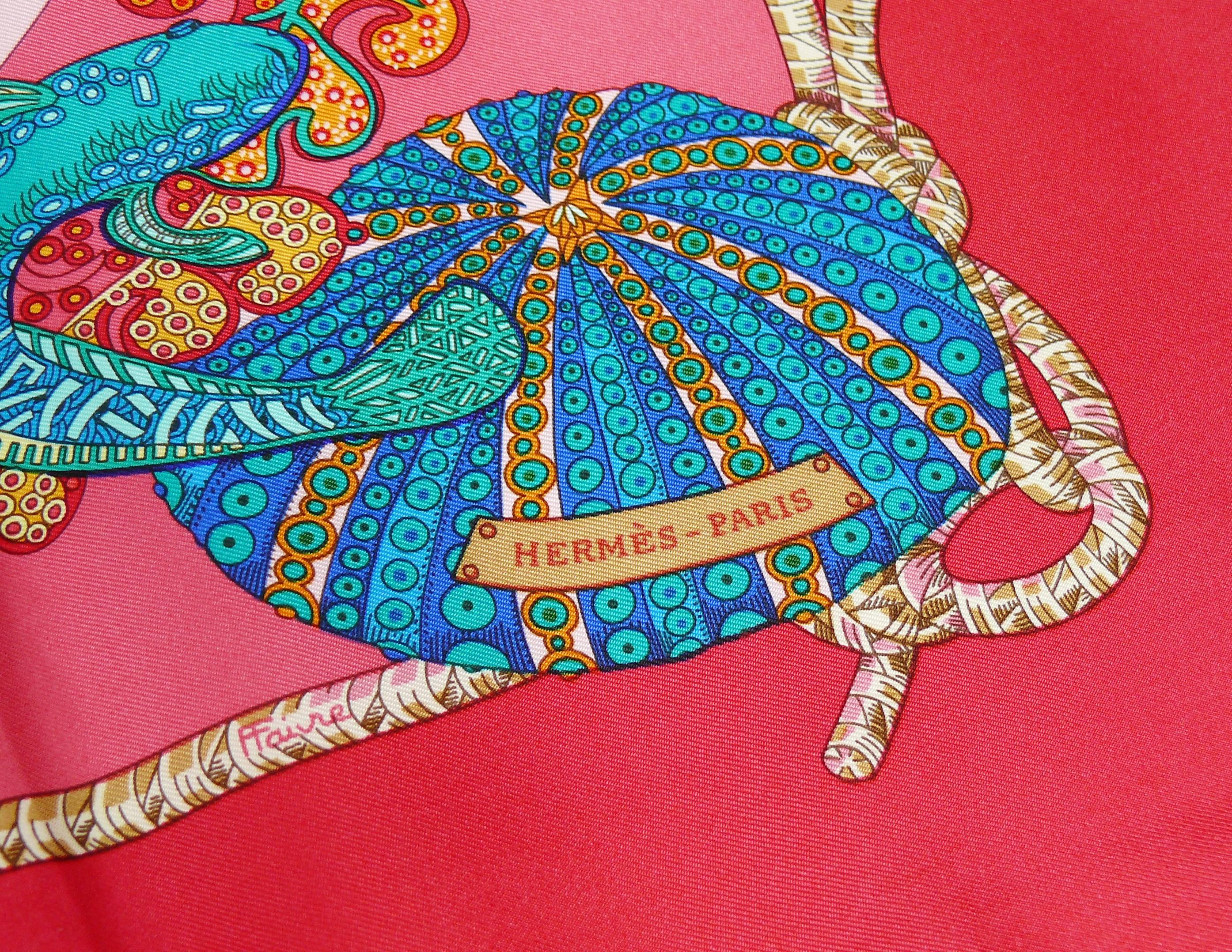 Hermes Vintage Silk Carre Scarf 