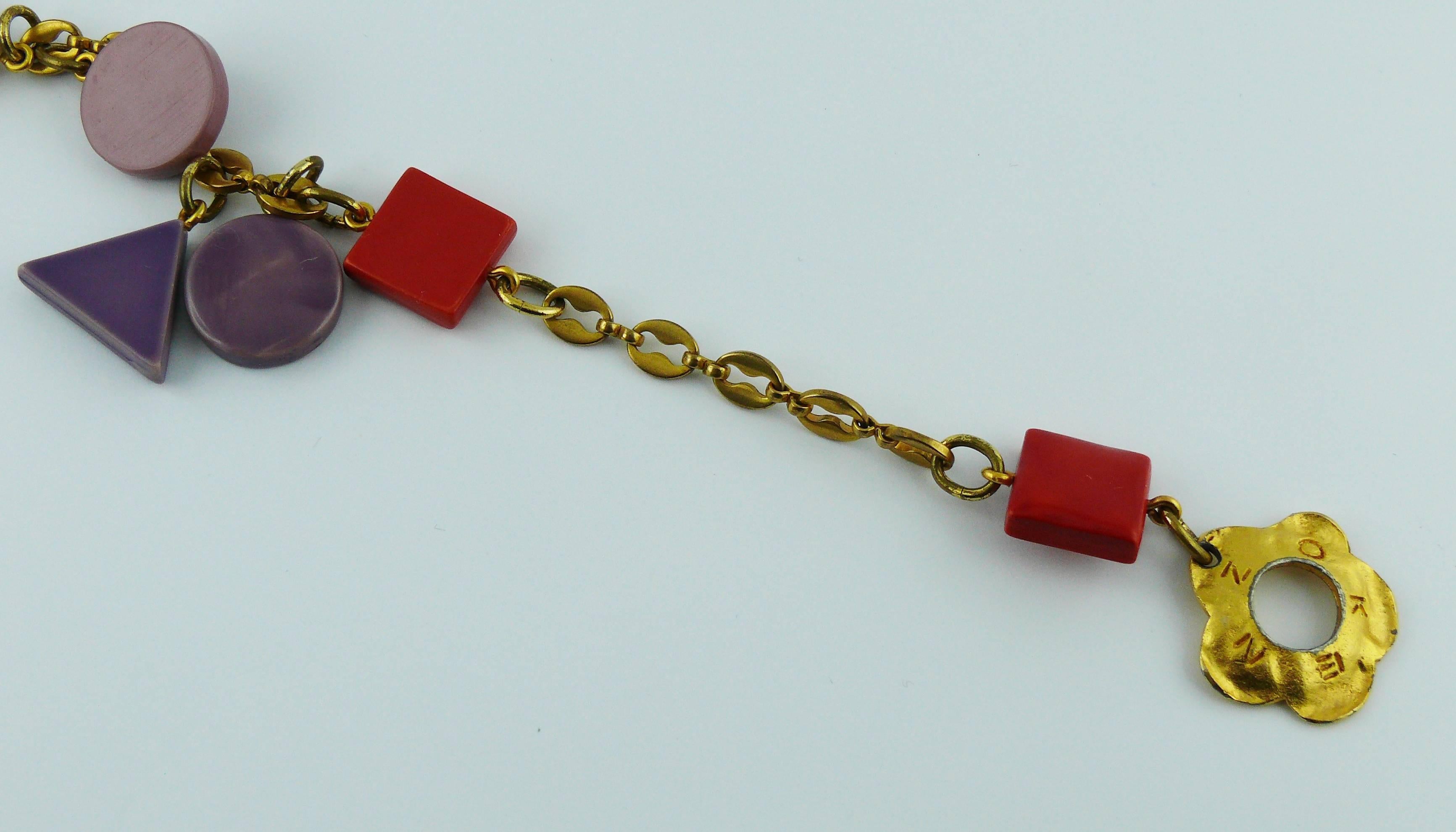 Kenzo Vintage Geometric Design Necklace 1