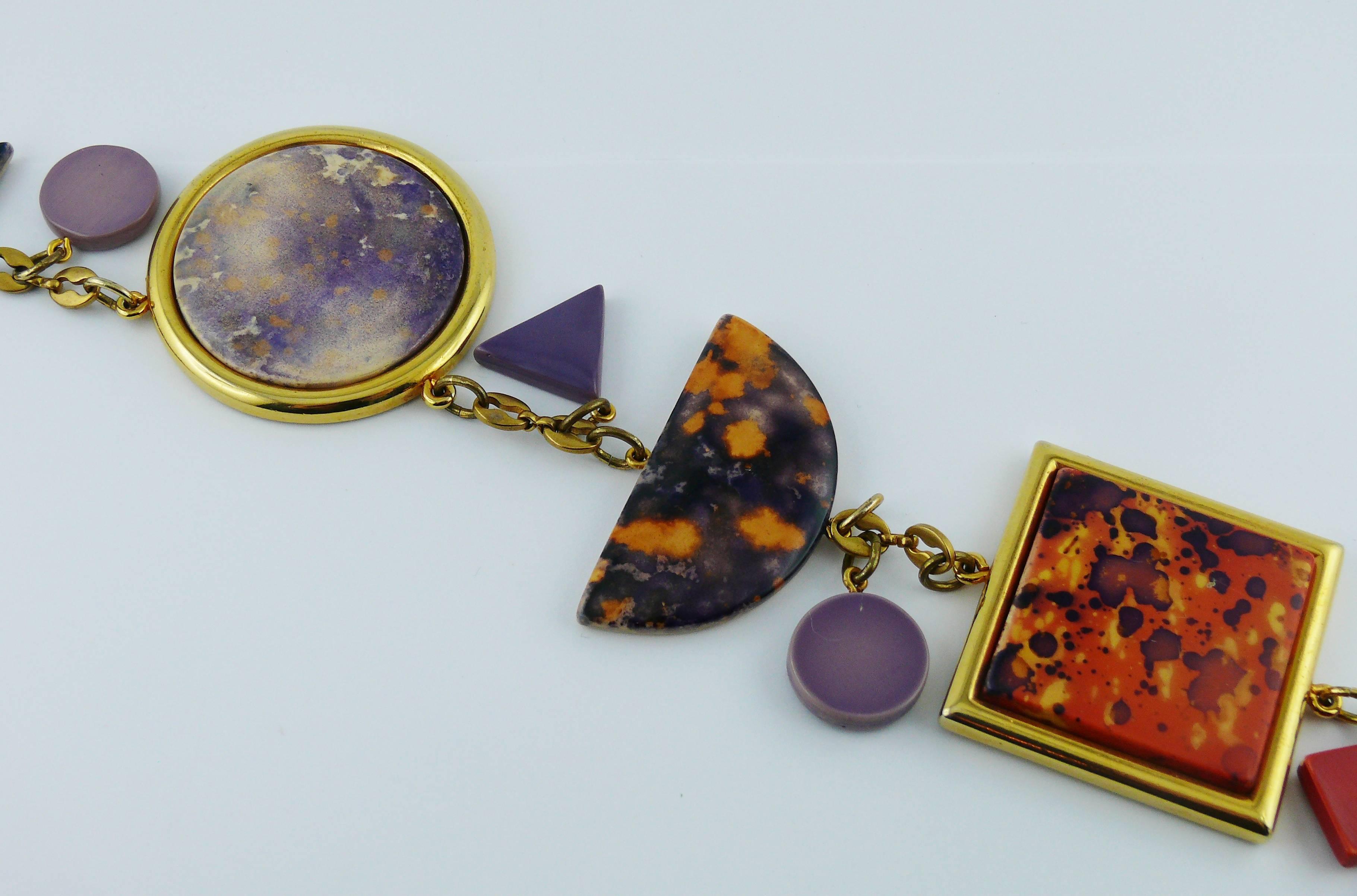 Kenzo Vintage Geometric Design Necklace In Good Condition In Nice, FR