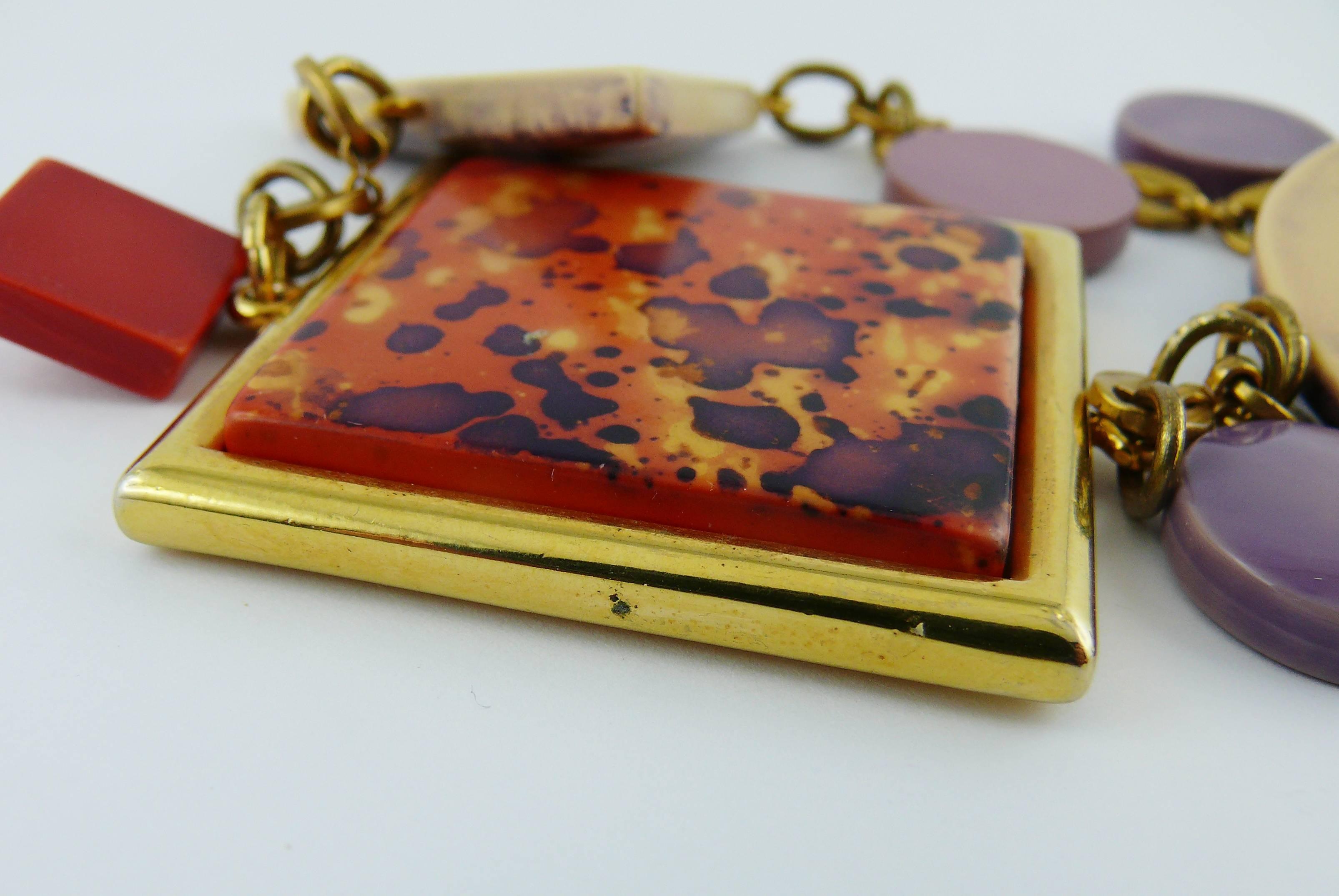 Kenzo Vintage Geometric Design Necklace 4