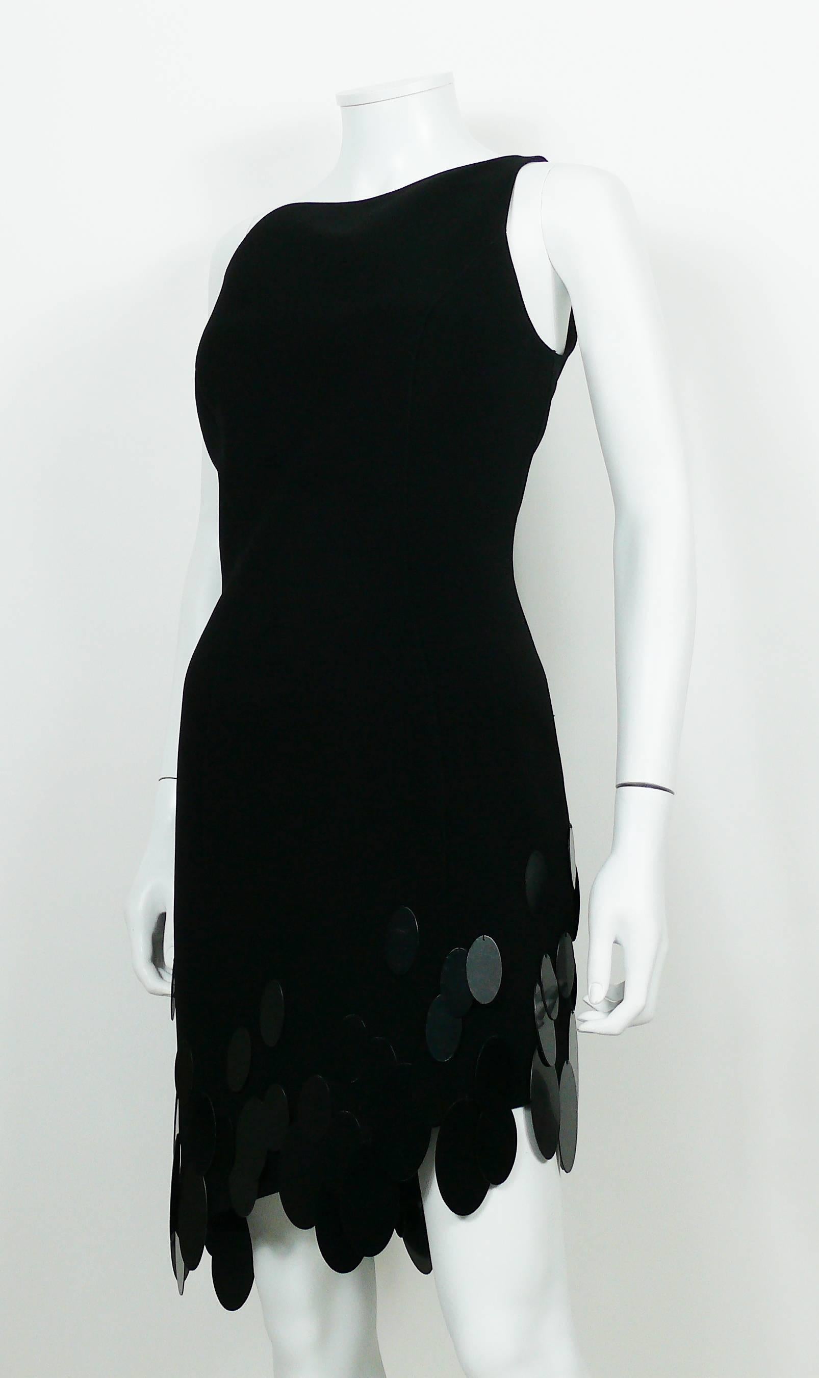 Thierry Mugler Vintage One Shoulder Asymmetric Black Dress In Good Condition In Nice, FR