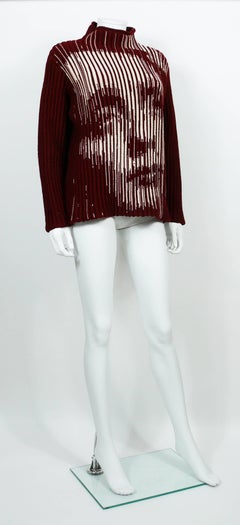 Jean Paul Gaultier Vintage Optical Illusion Dietrich Virgin Wool Sweater Size L
