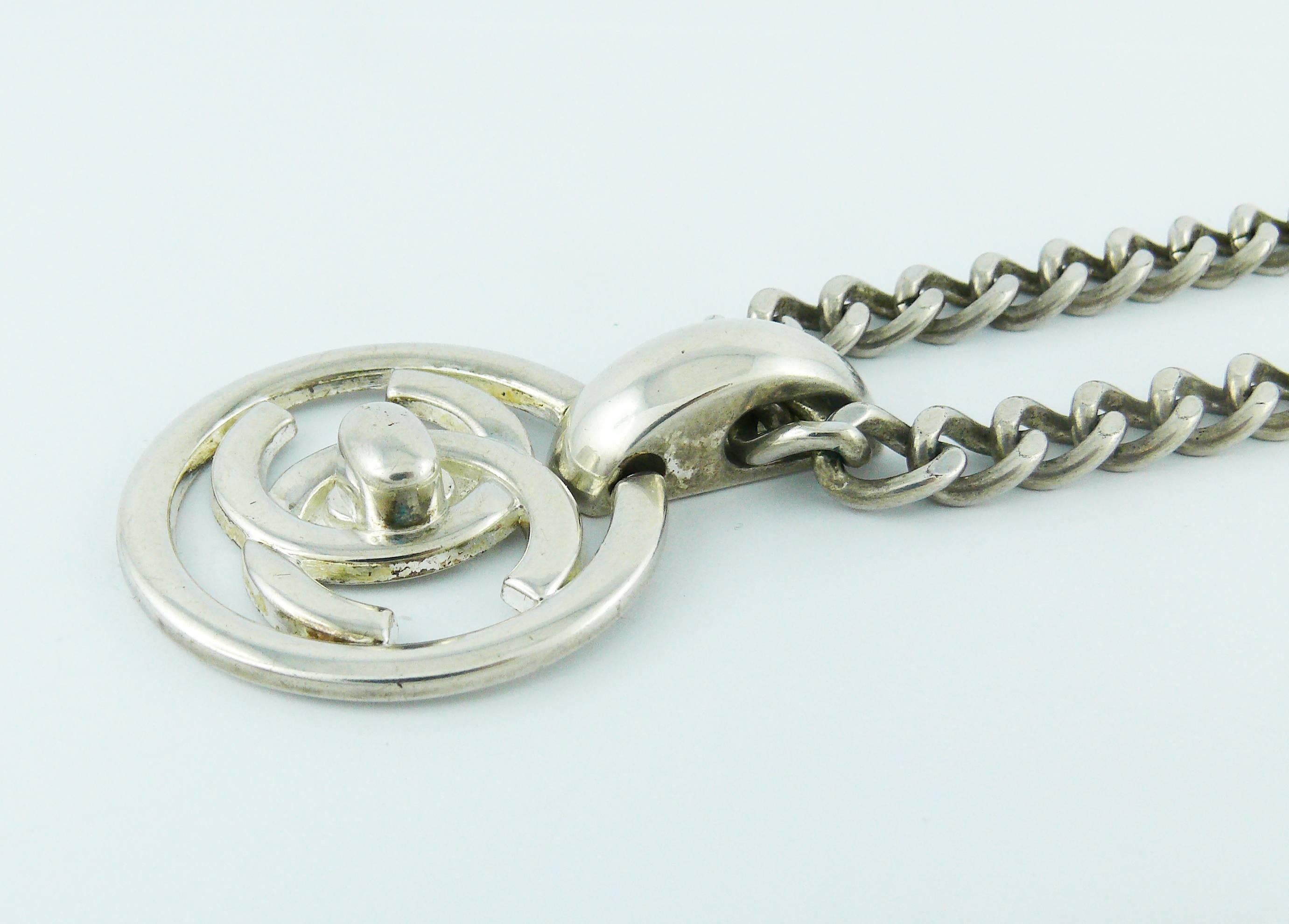 vintage chanel necklace silver