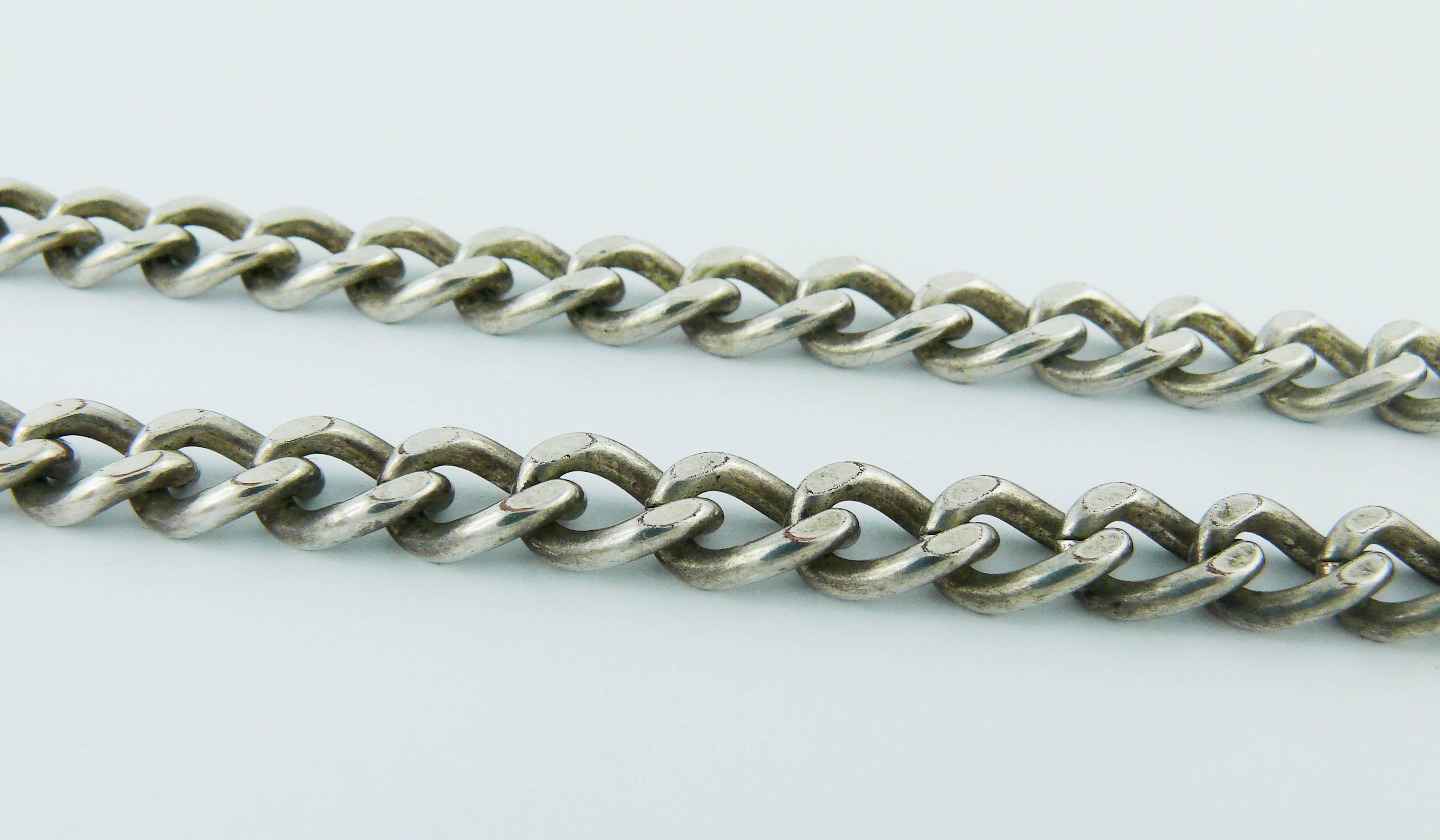 Women's Chanel Vintage 1997 Silver Toned Turn-Lock Pendant Necklace
