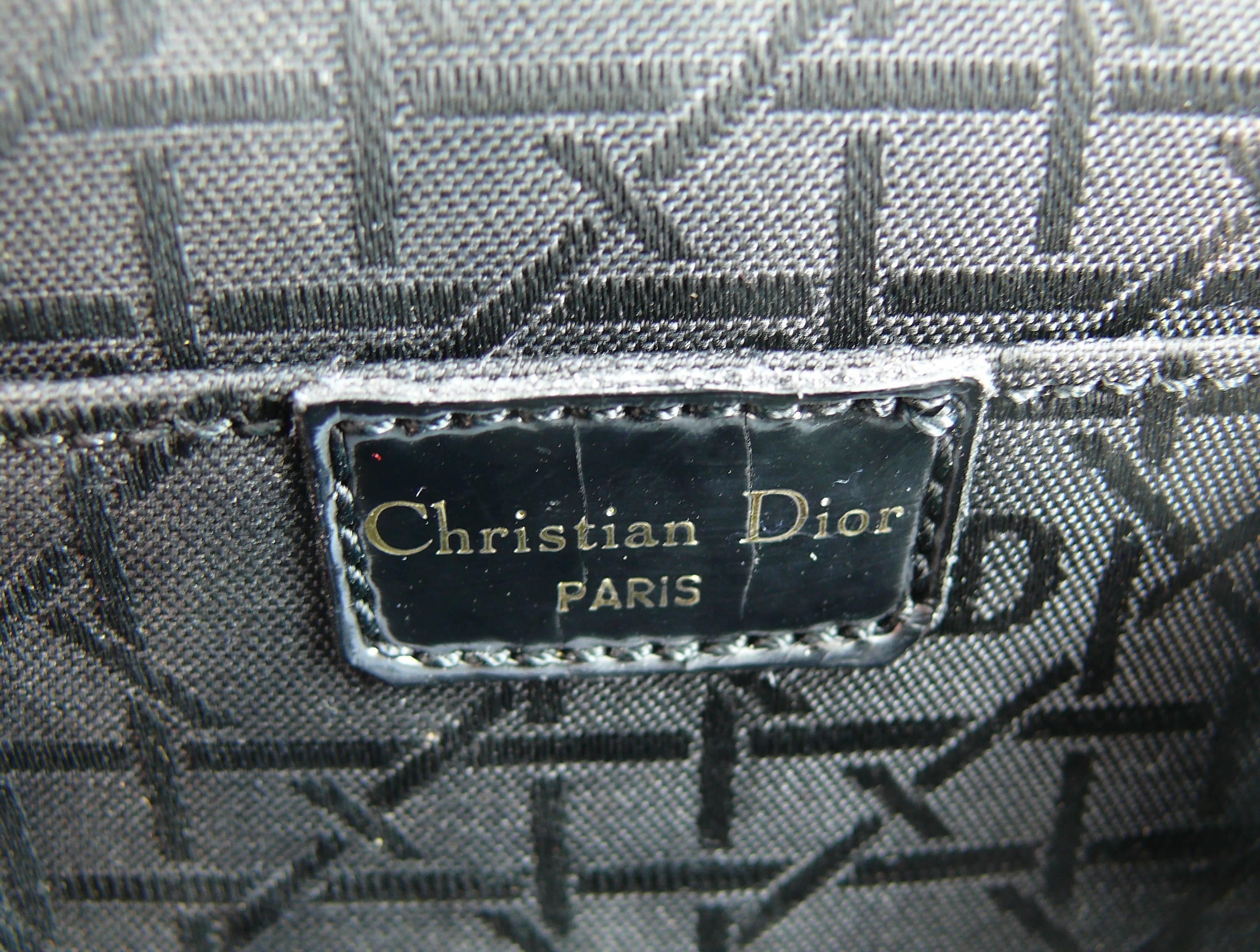 Christian Dior Vintage Black Patent Micro Mini Doctor Style Handbag 1