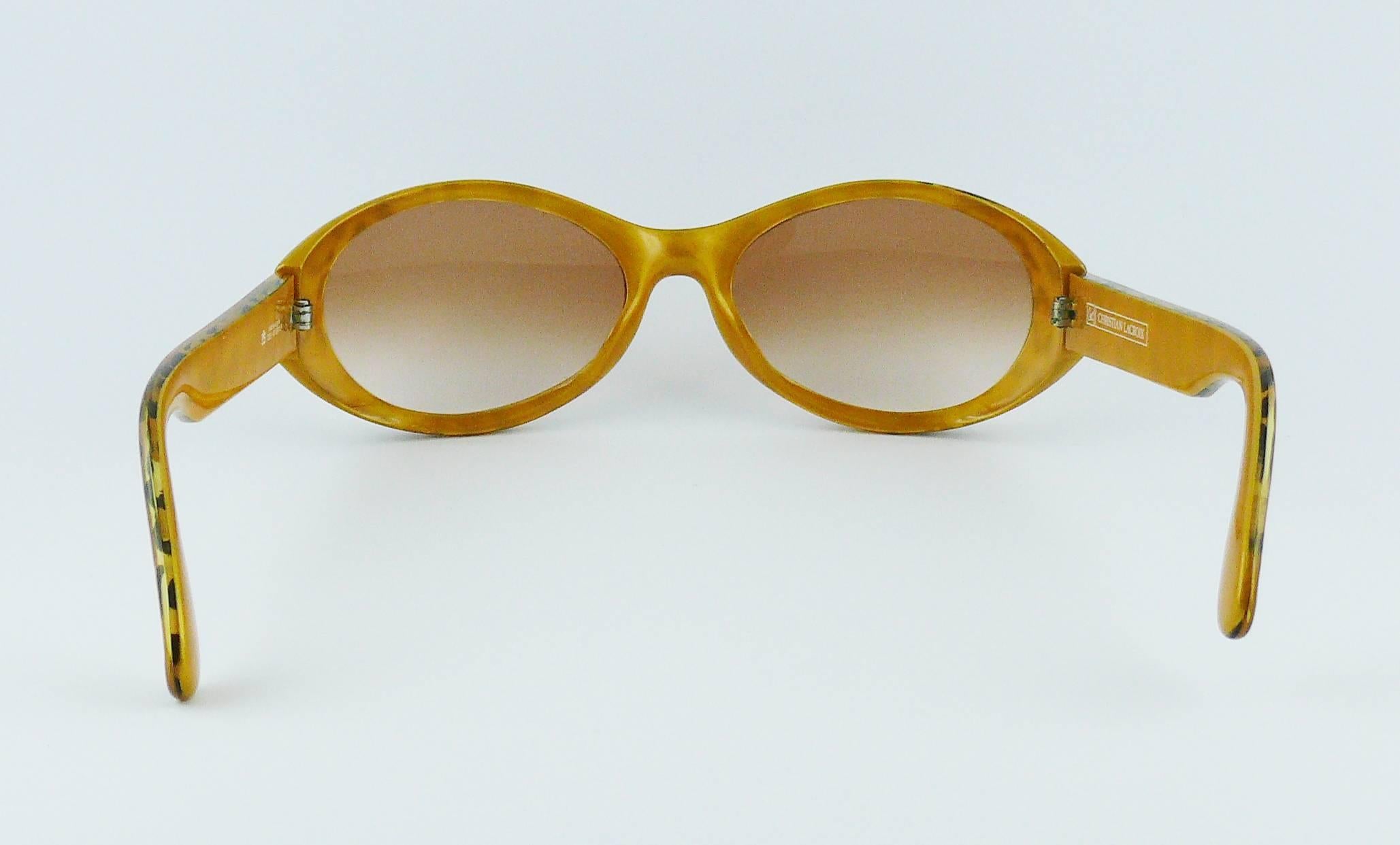Women's Christian Lacroix Vintage Leopard Print Sunglasses Model 7329
