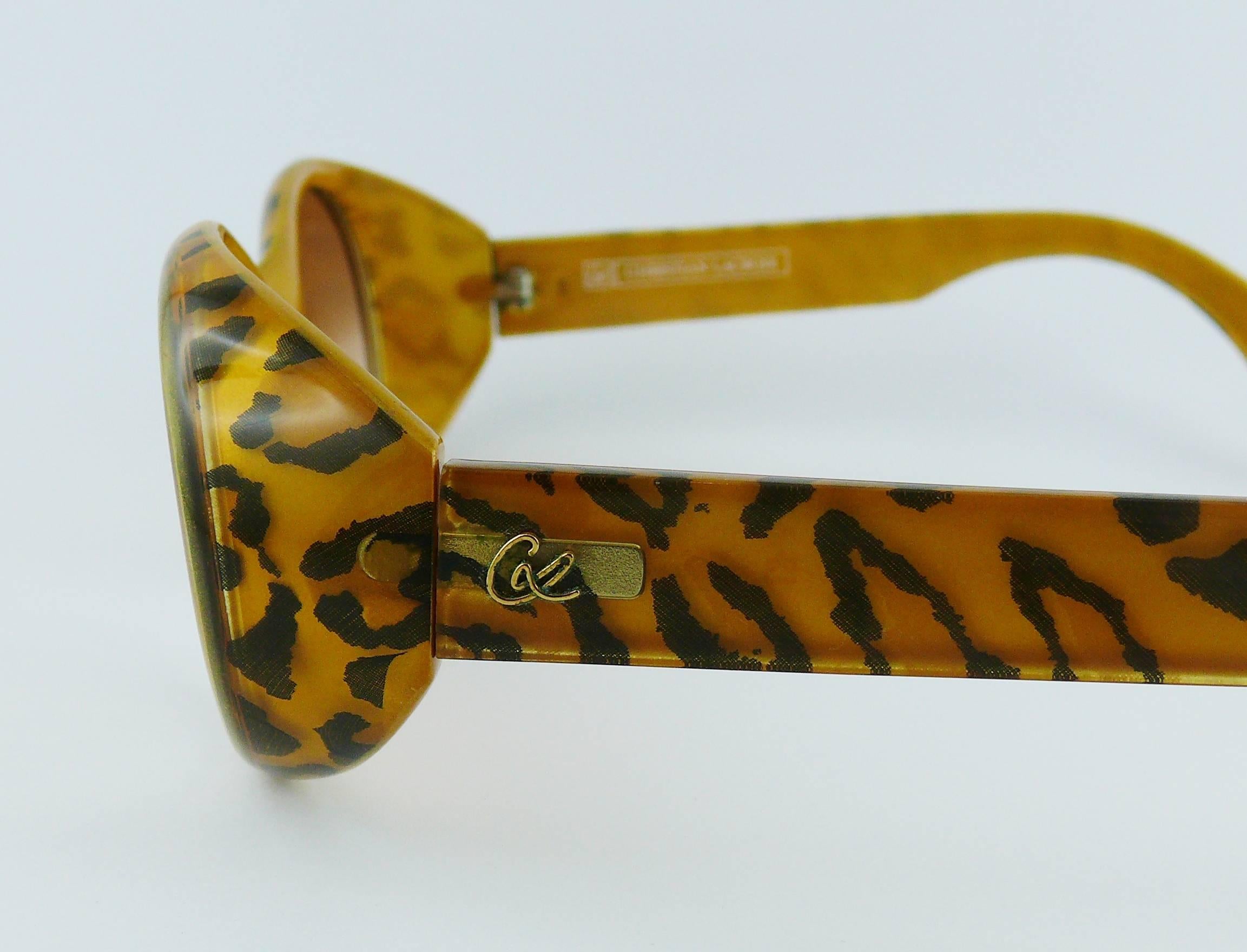 Christian Lacroix Vintage Leopard Print Sunglasses Model 7329 In Good Condition In Nice, FR