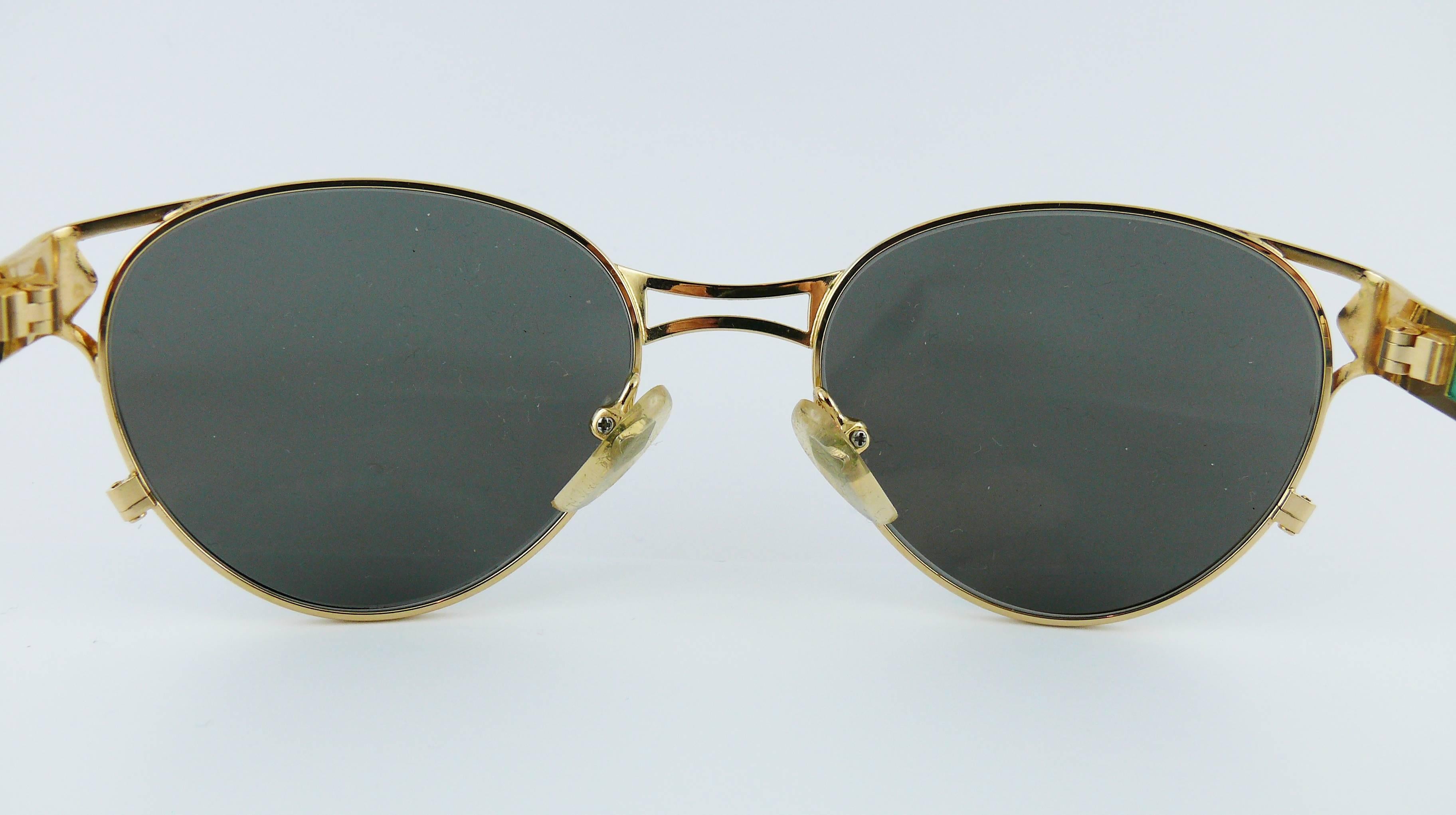 Black Jean Paul Gaultier Vintage 1990s Sunglasses Model 56-4179