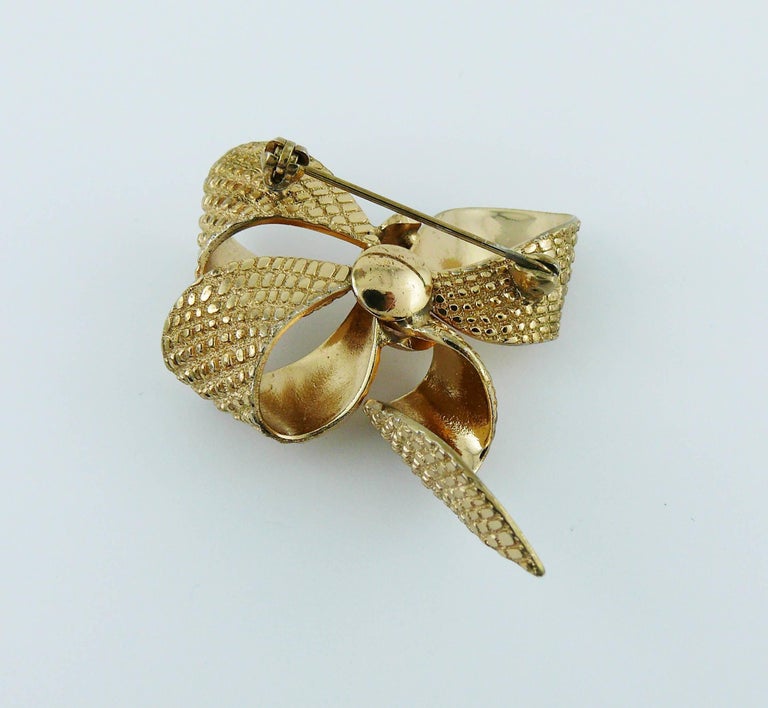 Christian Dior Gold Toned Bow Brooch at 1stDibs dior brooch