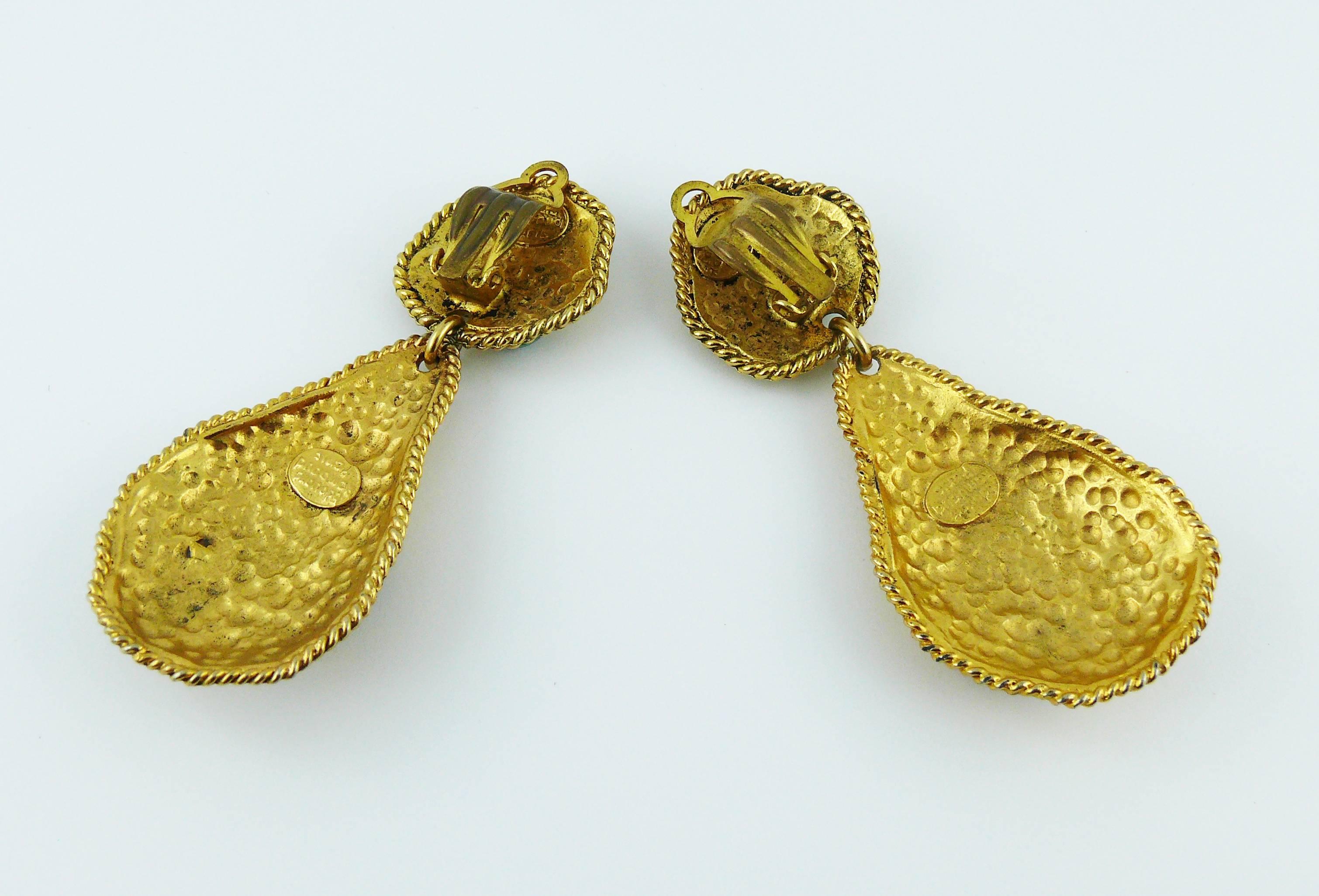 Edouard Rambaud Vintage Jewelled Dangling Earrings 5