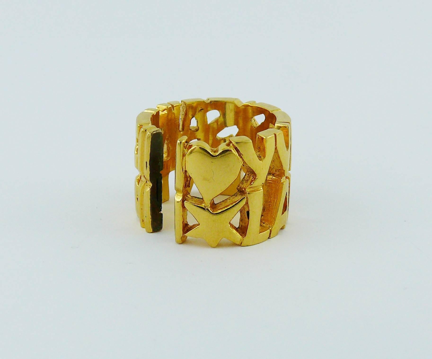 Yves Saint Laurent YSL Vintage Gold Toned Ring 1