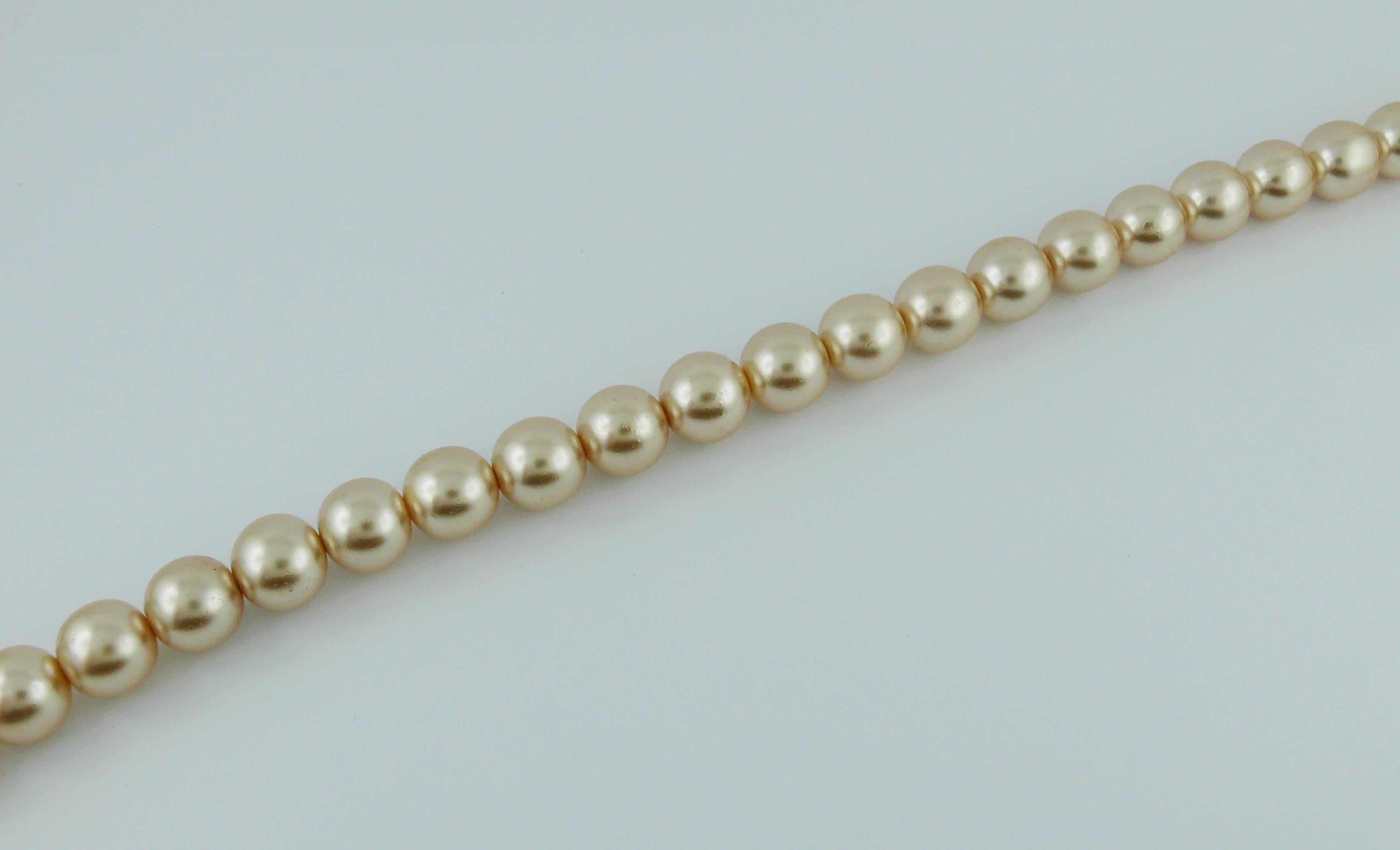 Women's Celine Vintage Long Pearl Necklace Belt