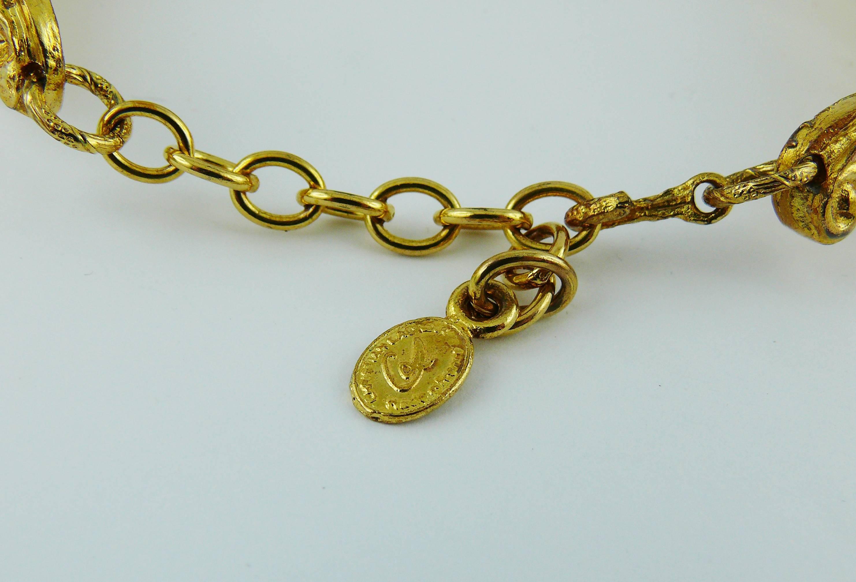 Christian Lacroix Vintage Gold Toned Collar Necklace 4
