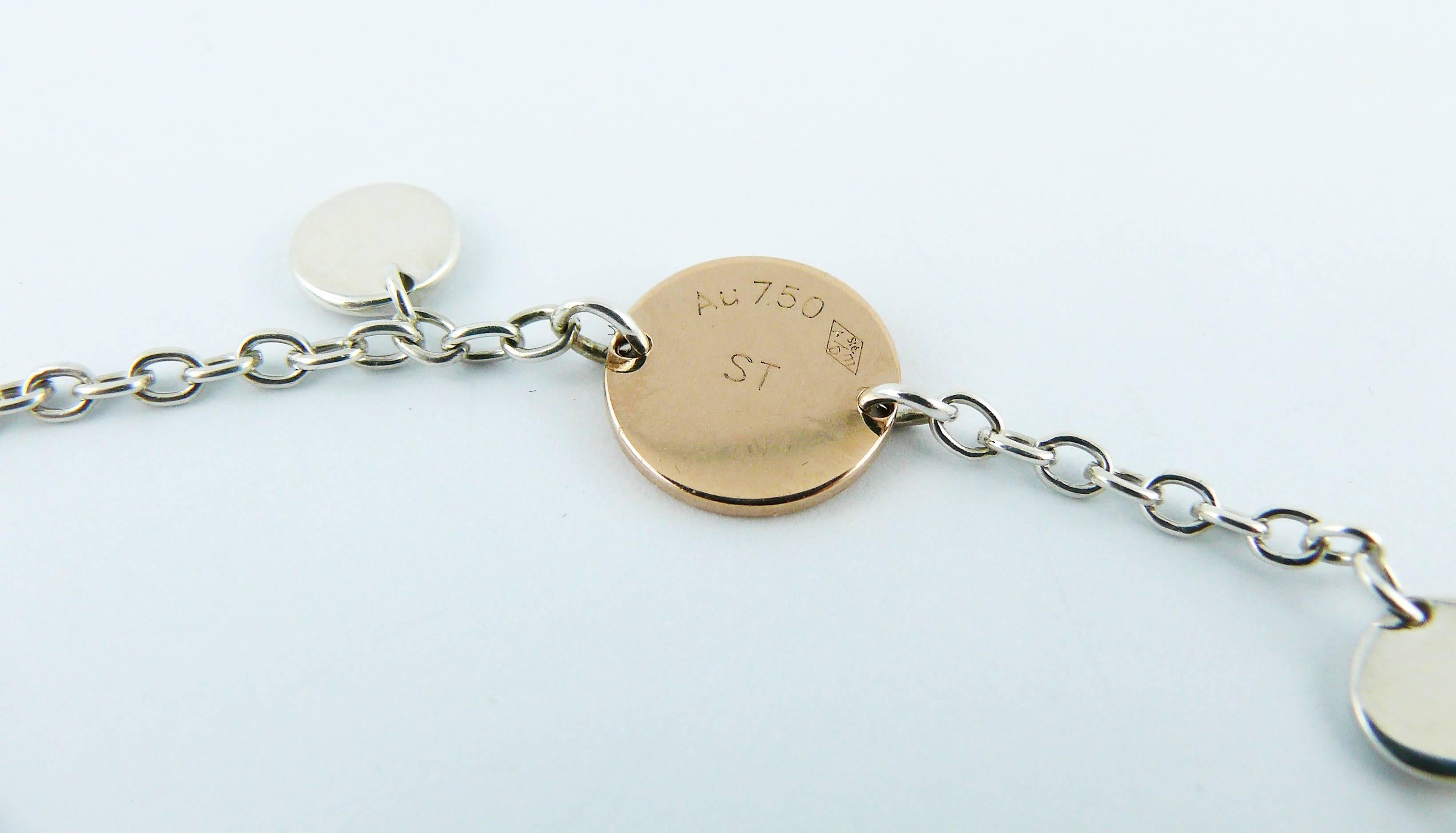 Hermès Iconic - Bracelet Confettis en argent sterling et or rose Excellent état à Nice, FR