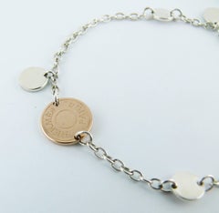 Hermès Iconic Sterling Silver and Rose Gold Confettis Bracelet
