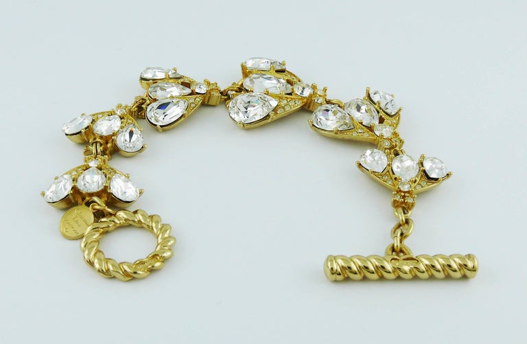 Christian Dior Boutique Vintage Iconic Jewelled Bee Bracelet at 1stDibs