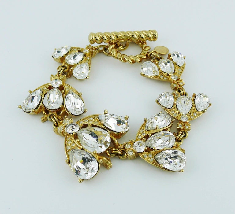Christian Dior Boutique Vintage Iconic Jewelled Bee Bracelet at 1stDibs