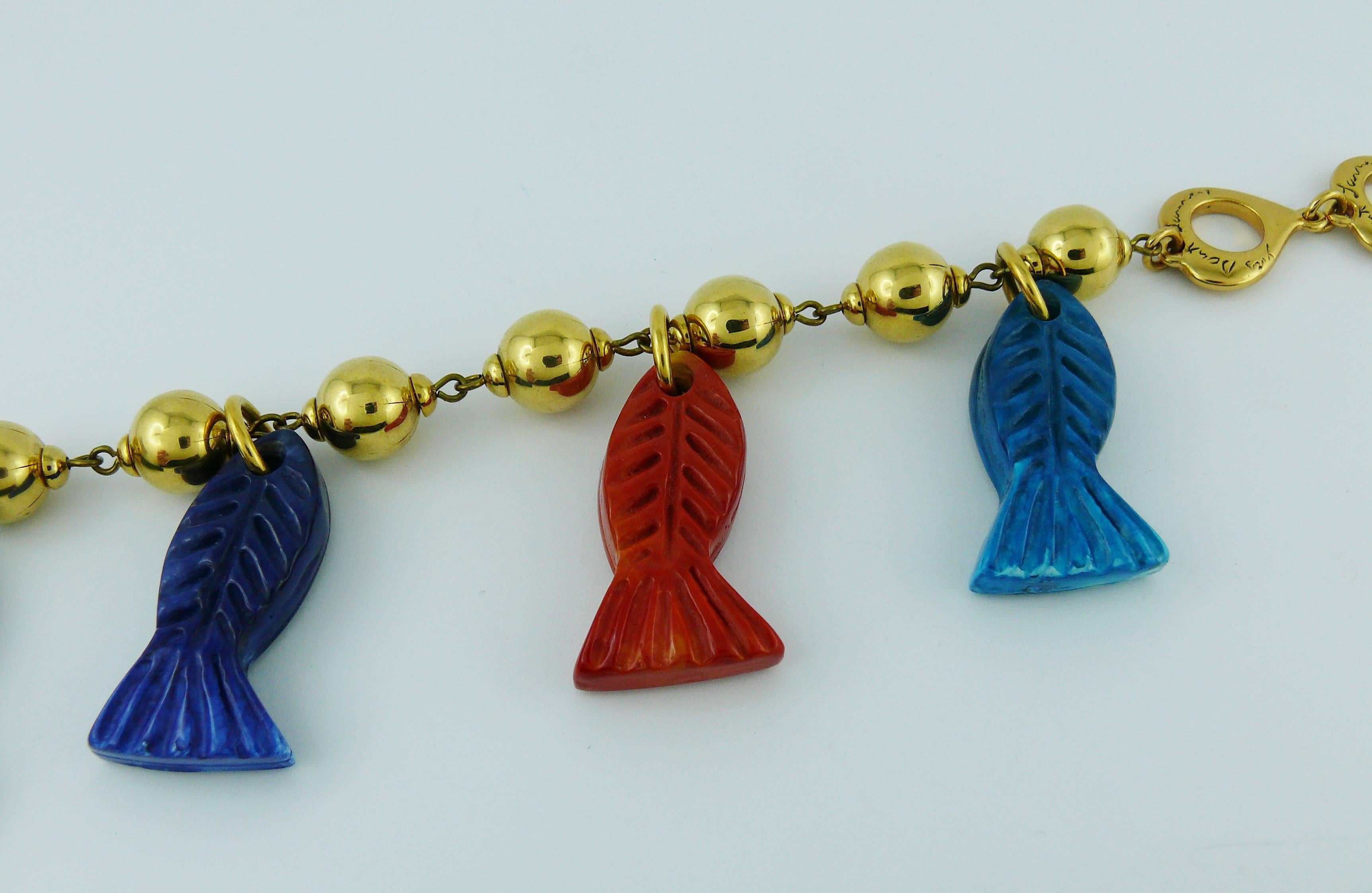 Yves Saint Laurent YSL Vintage Sea Life Charm Bracelet In Excellent Condition In Nice, FR