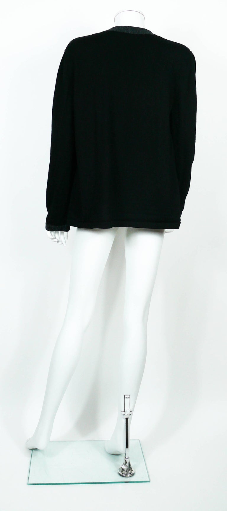 Chanel Employee Uniform Black Wool Cardigan with CC Logo Size XL at 1stDibs chanel uniform