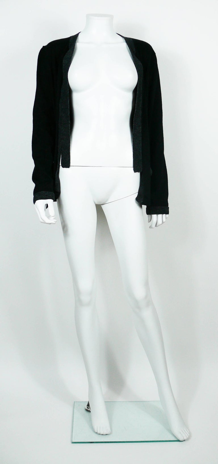 Chanel Employee Uniform Black Wool Cardigan with CC Logo Size XL at 1stDibs chanel uniform