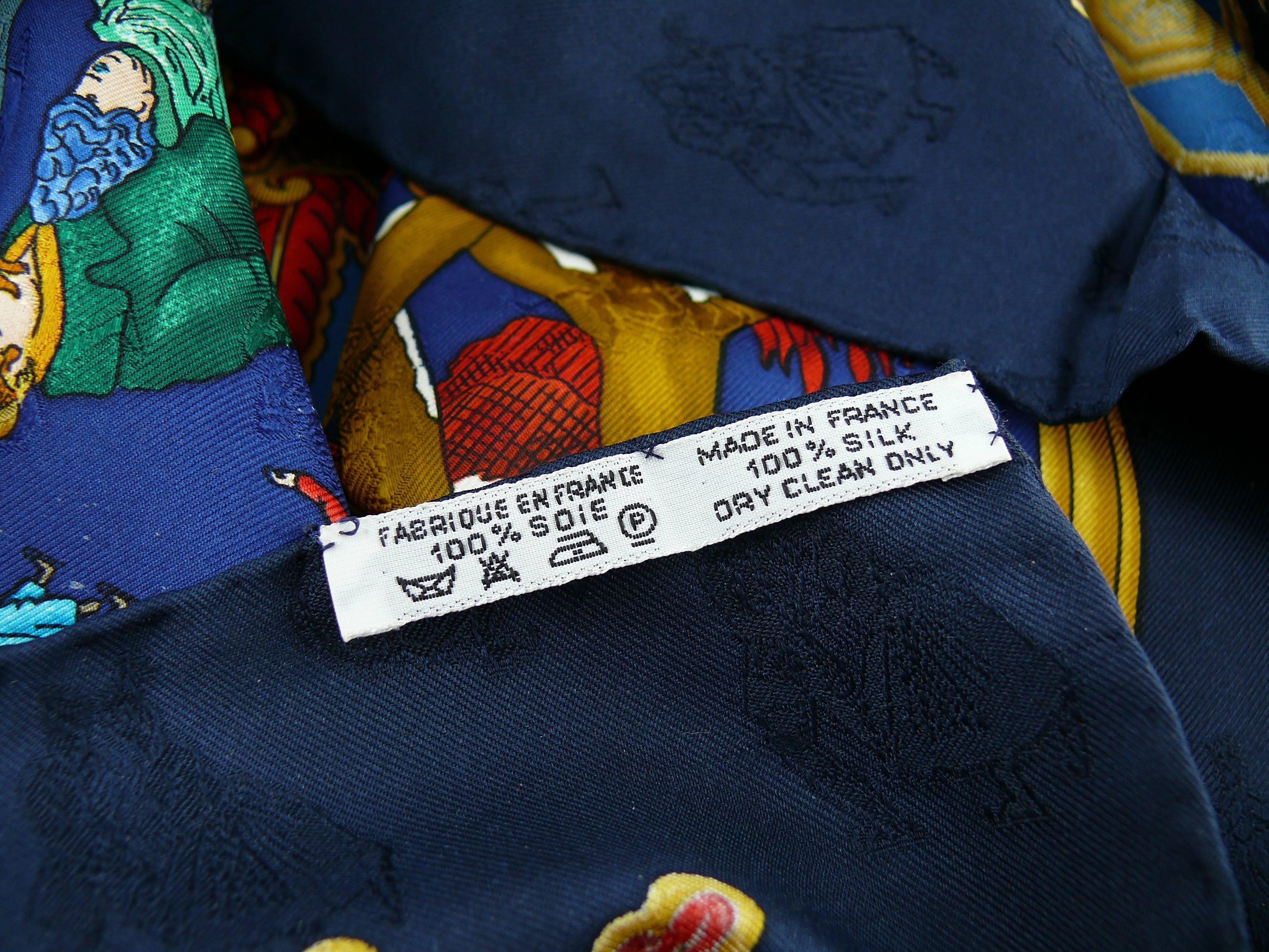 Hermes Vintage Silk Jacquard Carre Scarf 