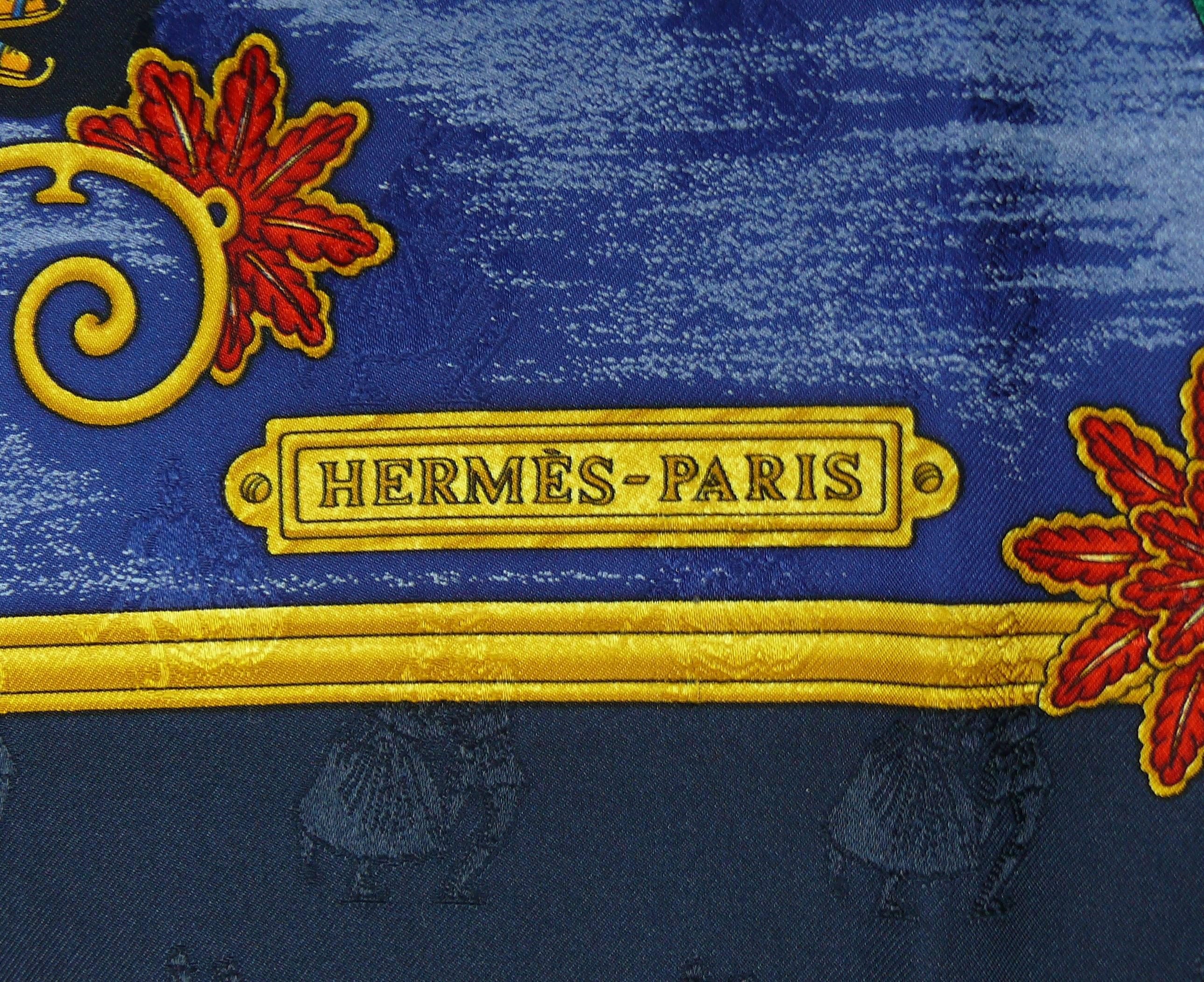 Women's Hermes Vintage Silk Jacquard Carre Scarf 
