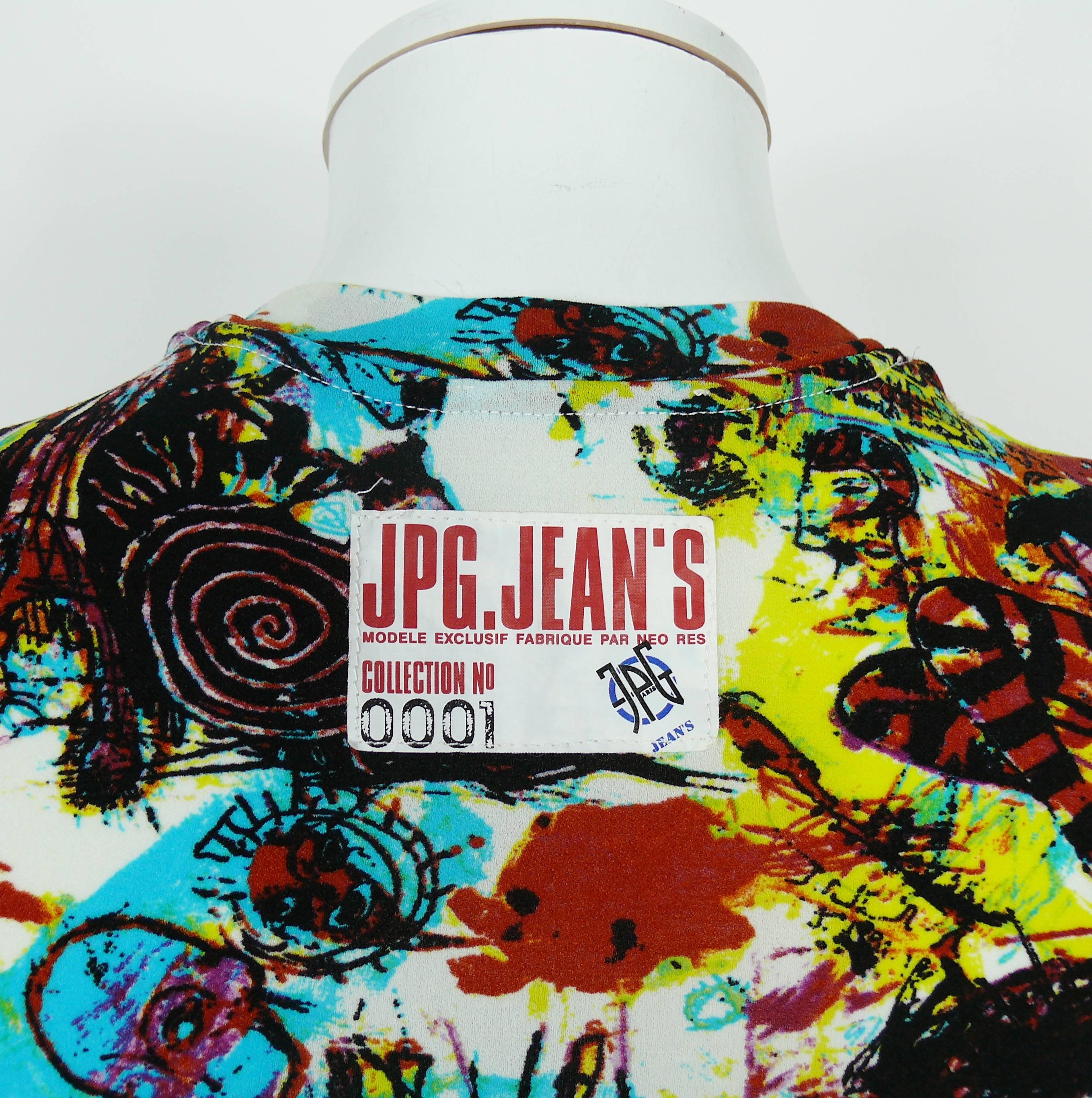Women's Jean Paul Gaultier Vintage Basquiat Print Inspired Maxi Dress Size S
