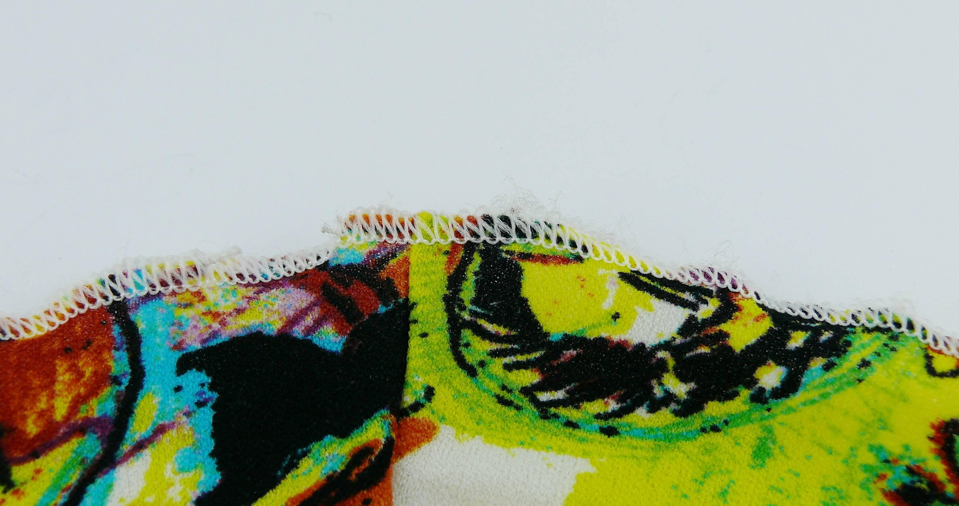 Jean Paul Gaultier Vintage Basquiat Print Inspired Maxi Dress Size S 2