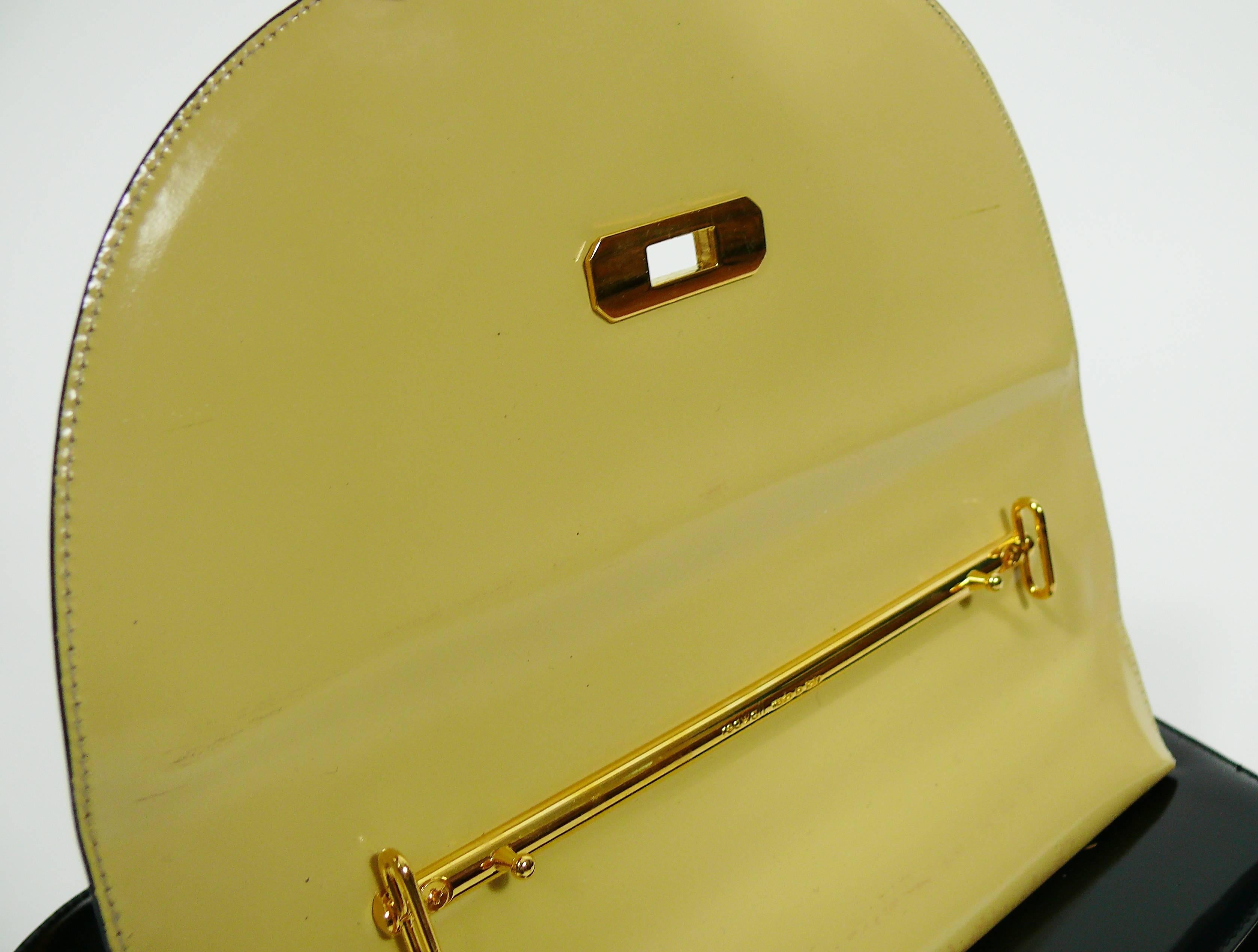 Moschino Vintage Color Block Leather Handbag 5