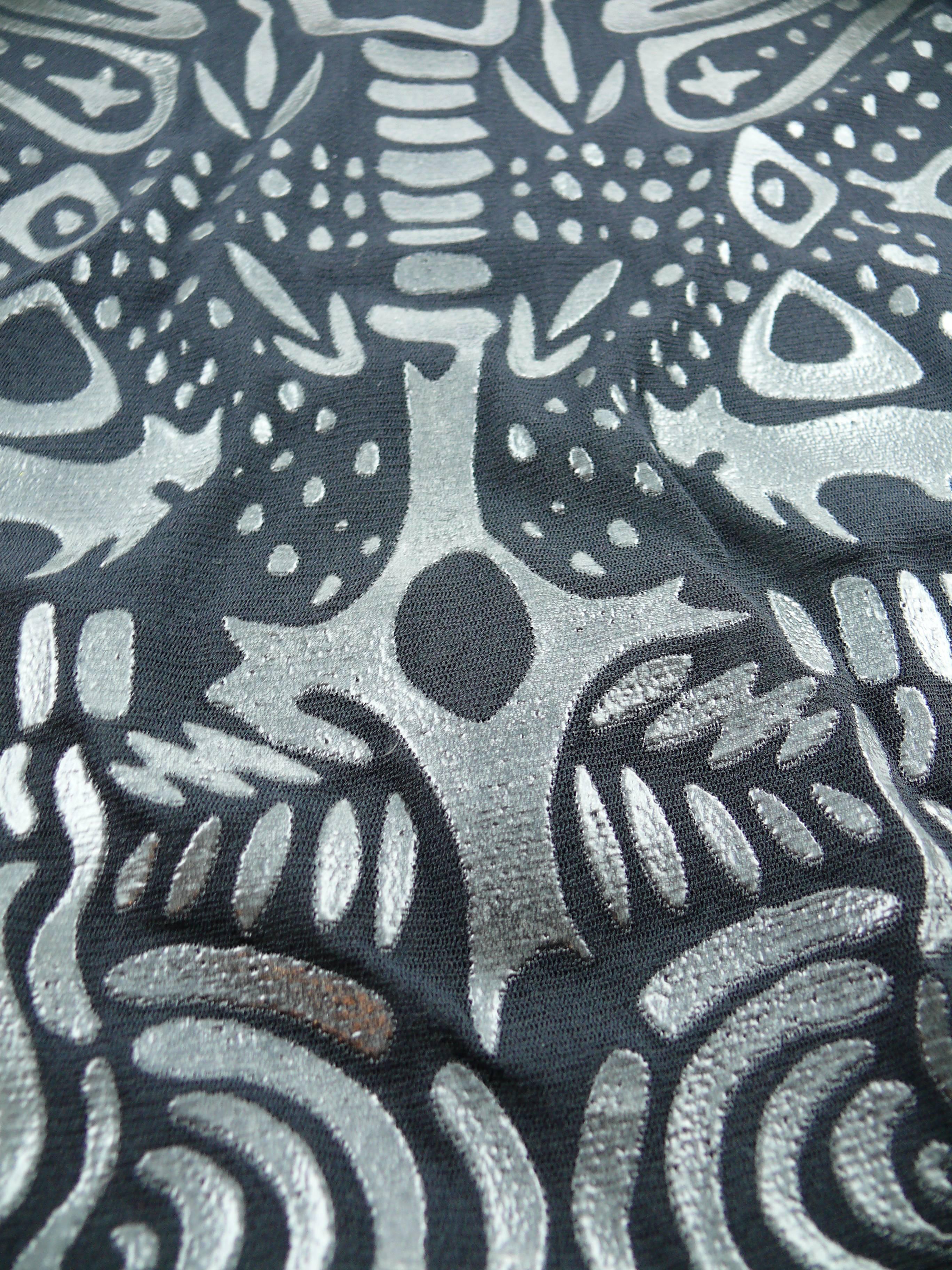 Jean Paul Gaultier Vintage Black Mesh Tattoo Top Size L 3