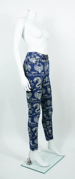 Jean Paul Gaultier Vintage Tattoo Denim Skinny Pants Trousers