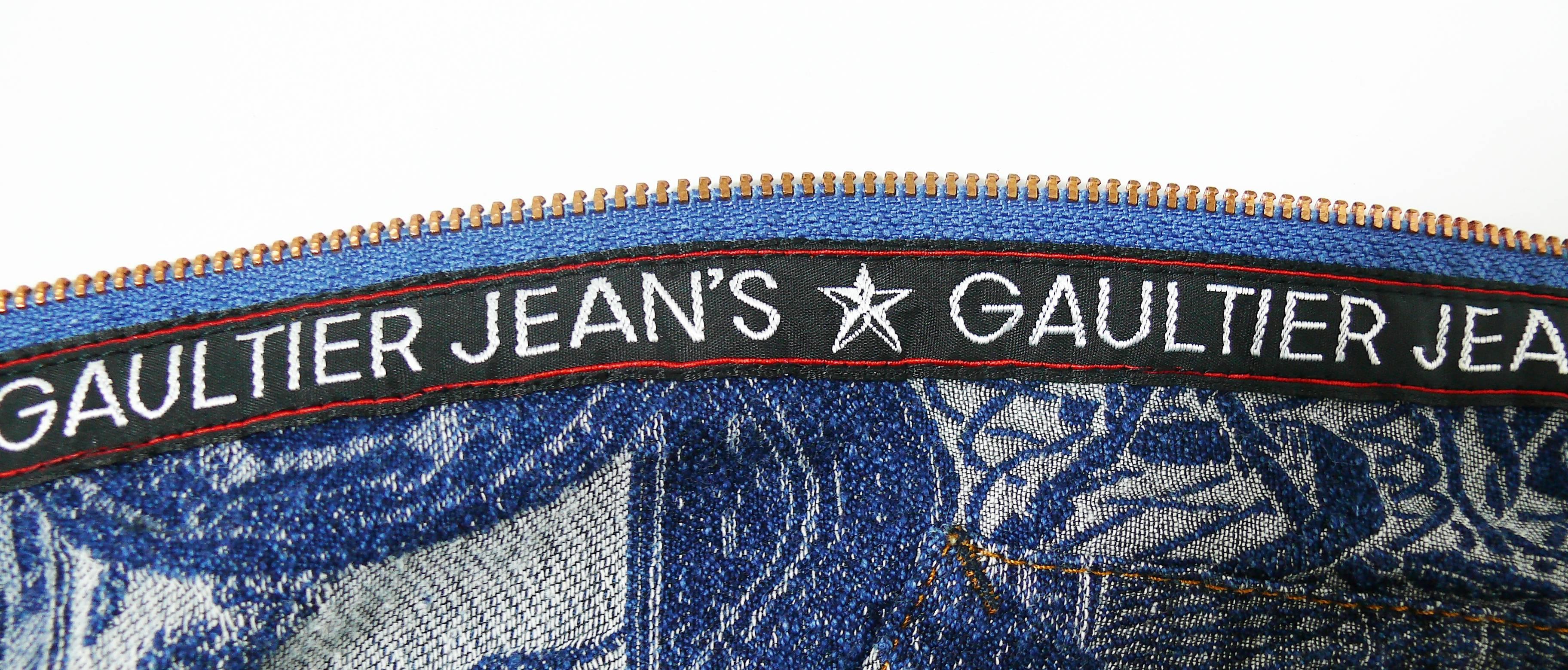 Jean Paul Gaultier Vintage Dragons Jacquard Denim Vest 4