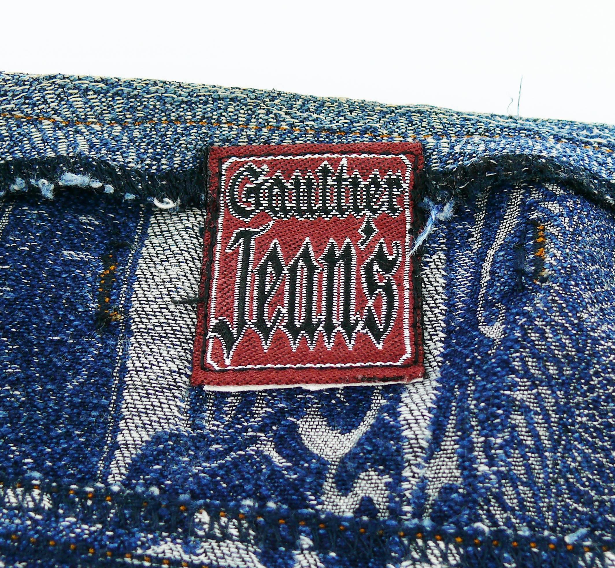 Jean Paul Gaultier Vintage Dragons Jacquard Denim Vest 5