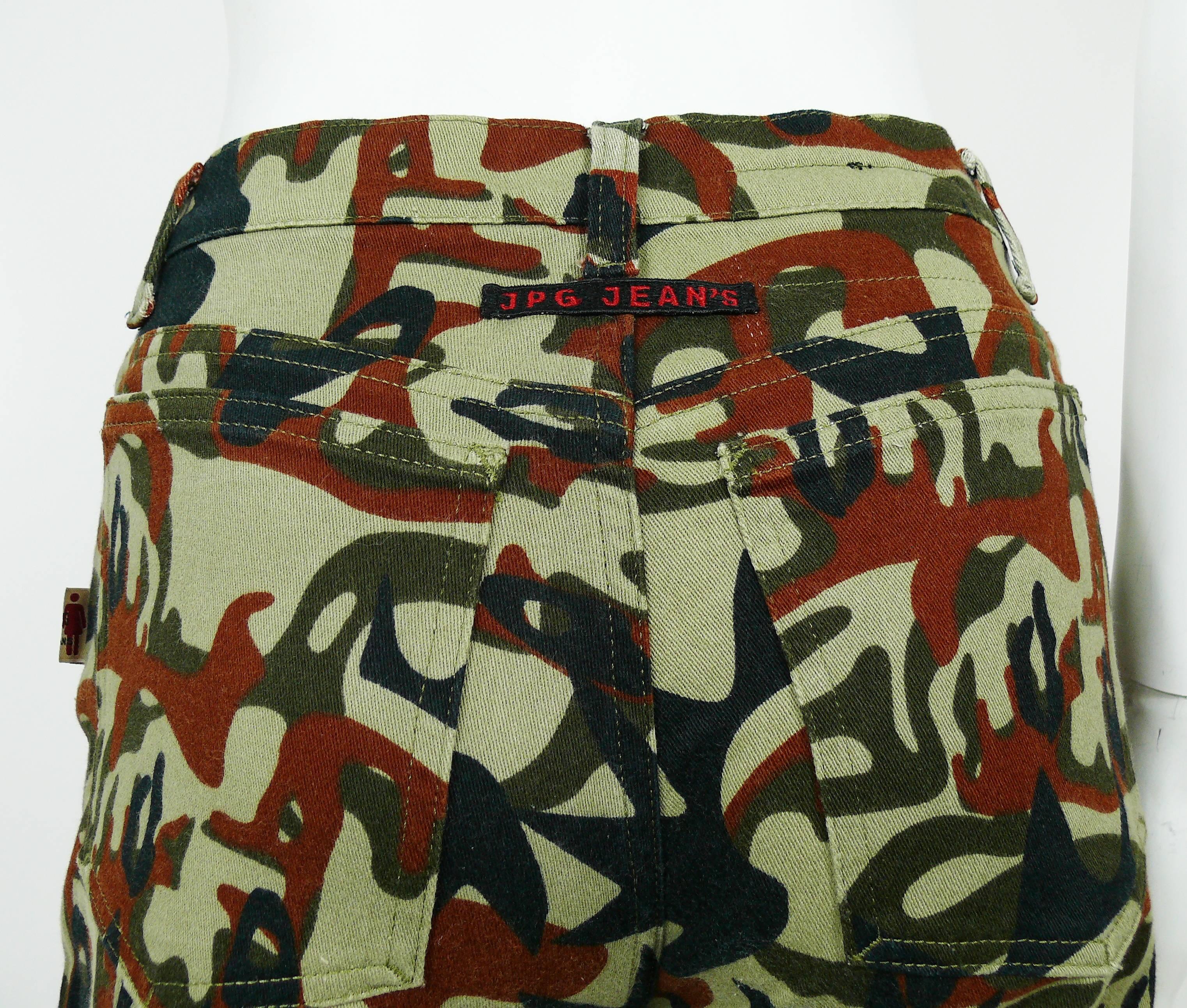 Jean Paul Gaultier Vintage Camouflage Faces Pants Trousers 1