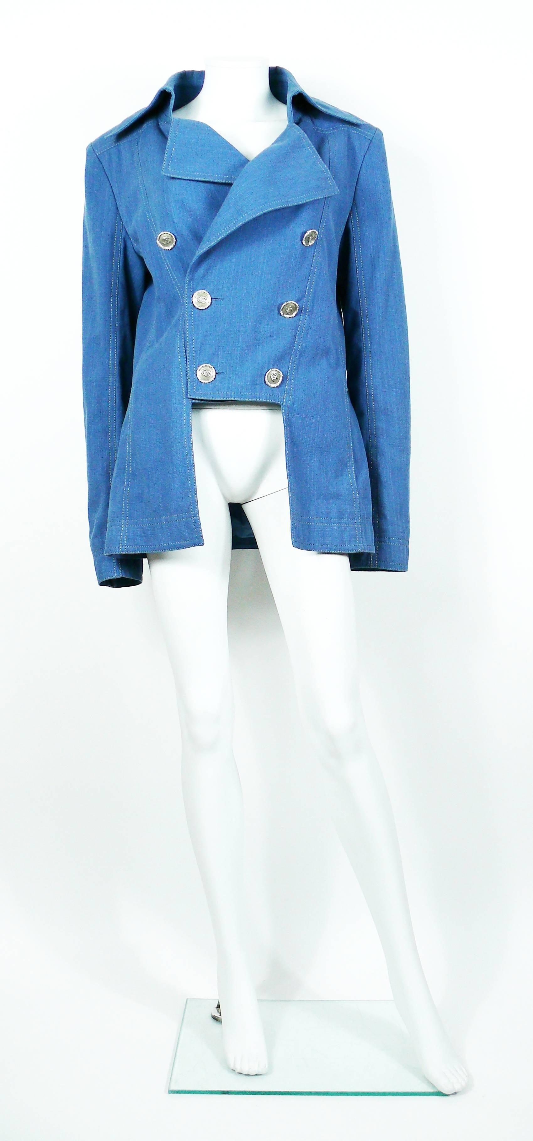 Chanel Cruise Resort 2013 Collection Chambray Runway Jacket In Excellent Condition In Nice, FR