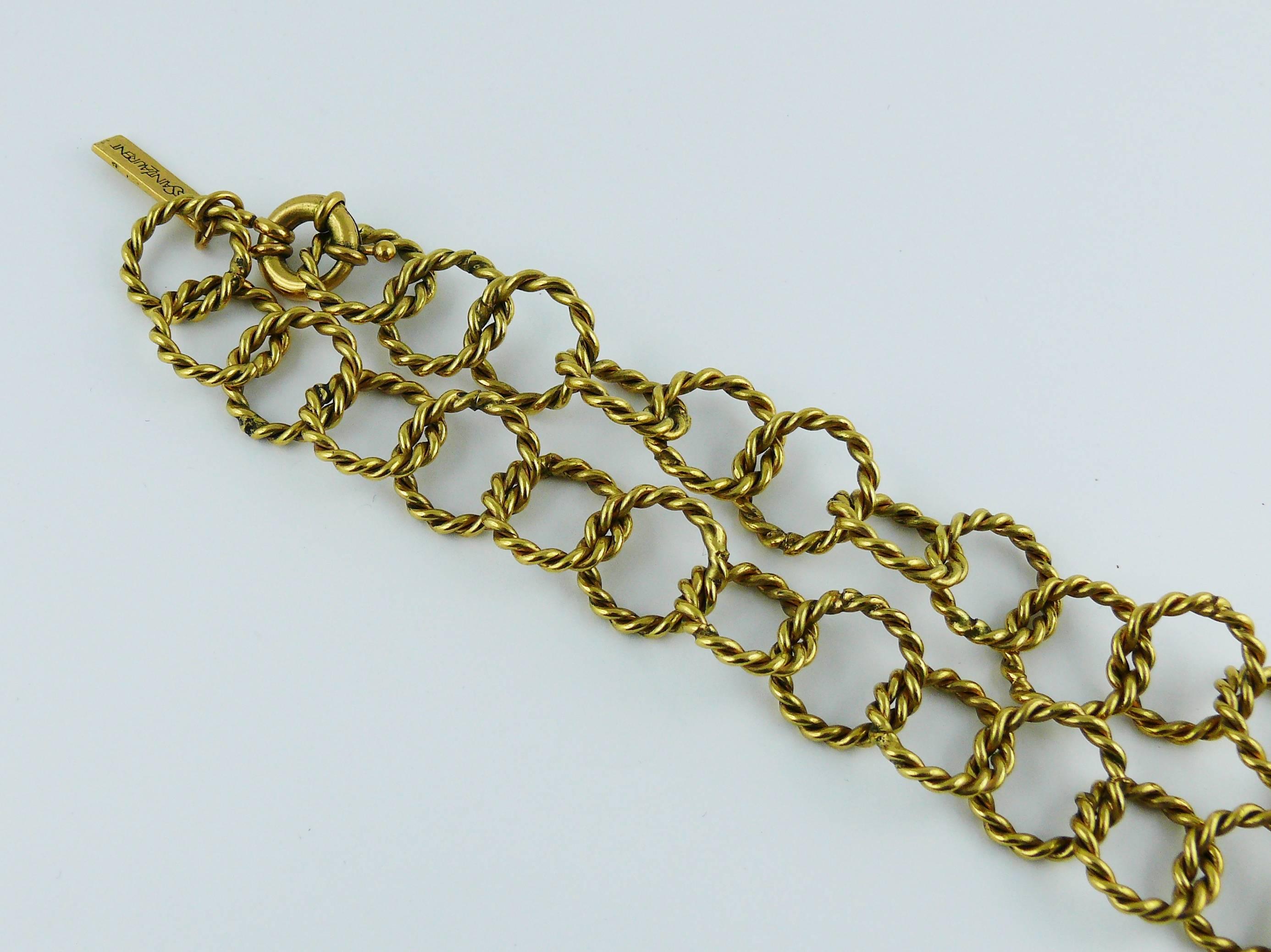 Yves Saint Laurent YSL RTW Woman Silhouette Sautoir Runway Necklace, Fall 2010 1