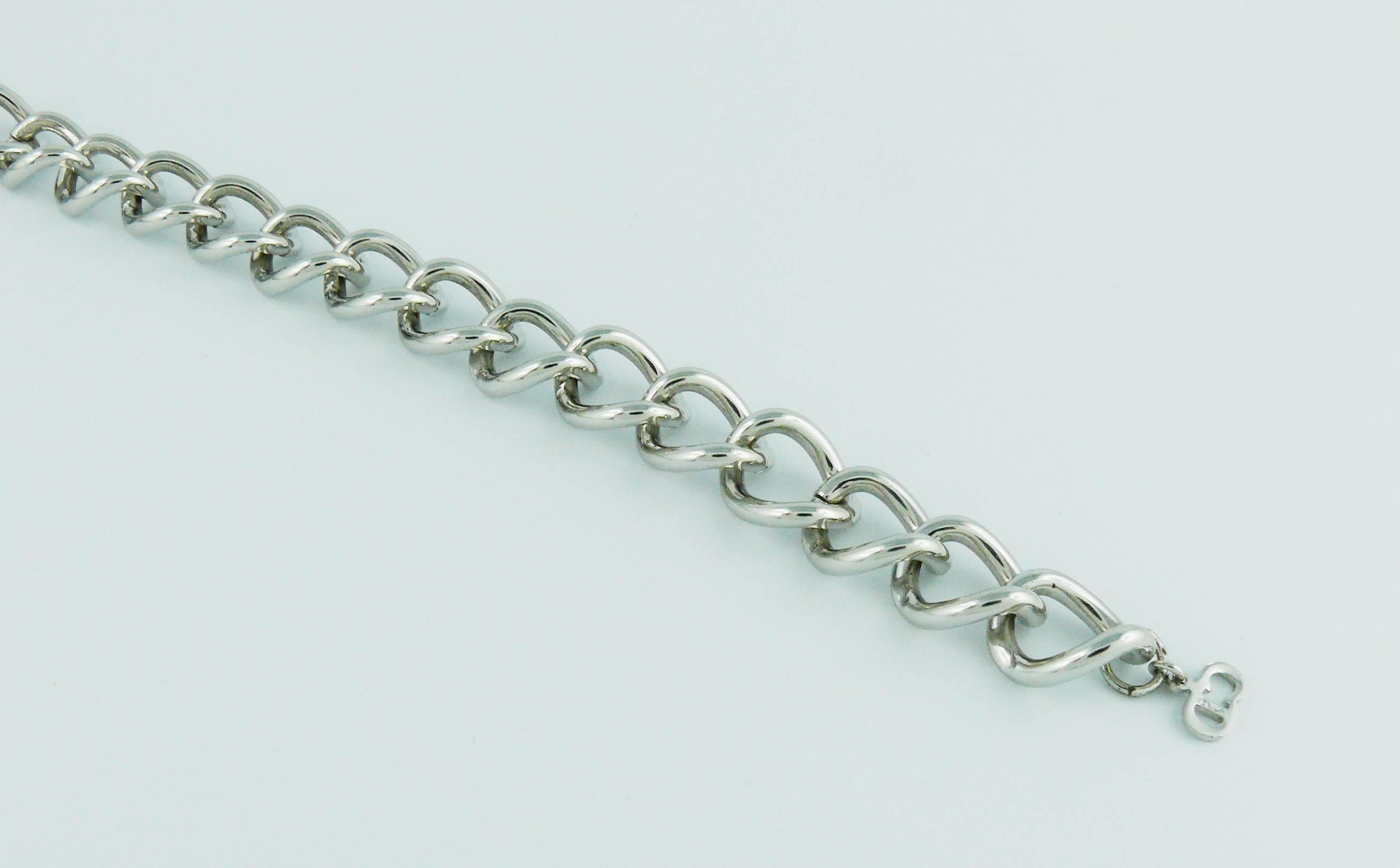 christian dior necklace silver