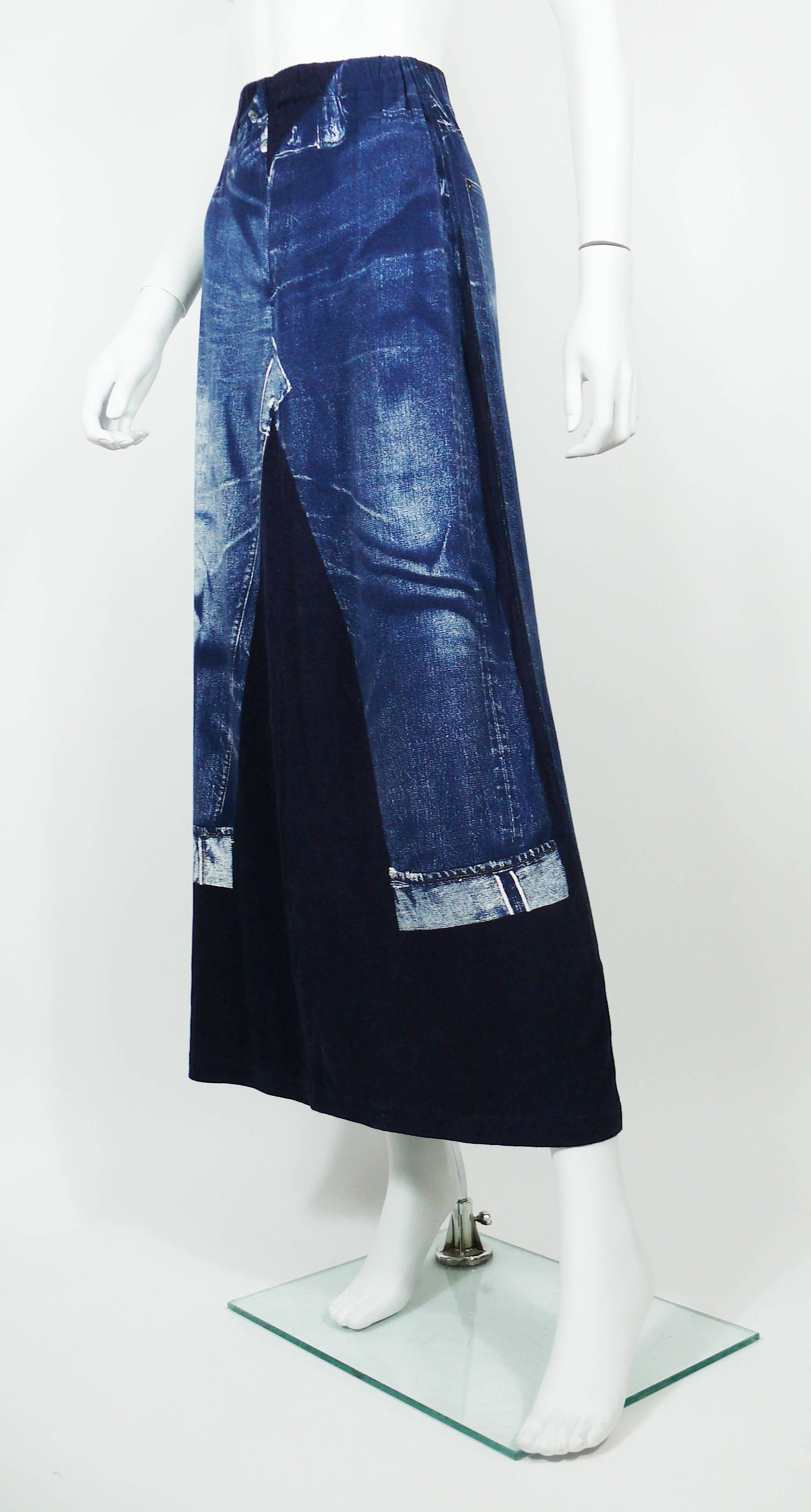 Jean Paul Gaultier Vintage Trompe L'oeil Maxi Skirt 1