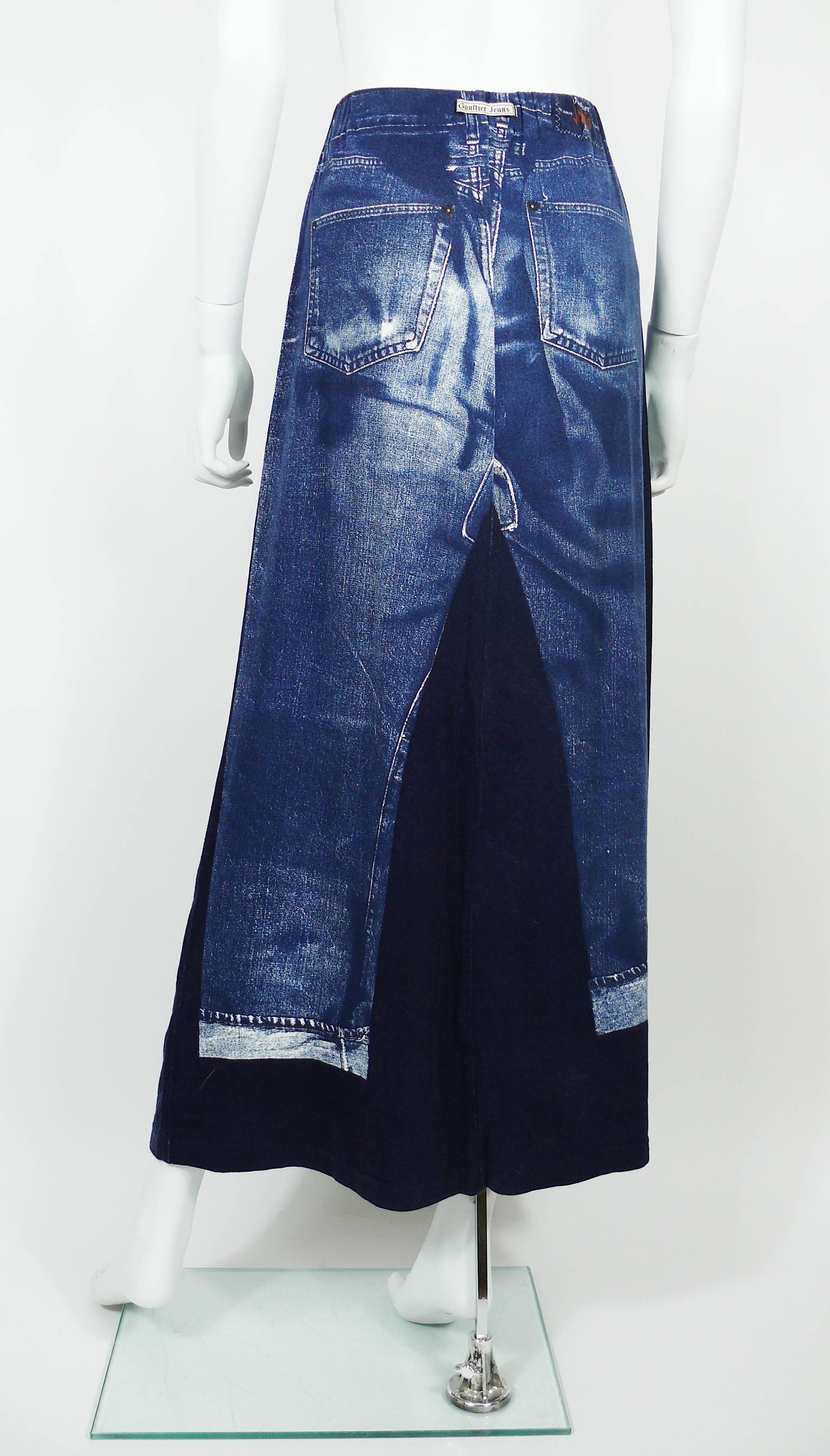 Jean Paul Gaultier Vintage Trompe L'oeil Maxi Skirt 4