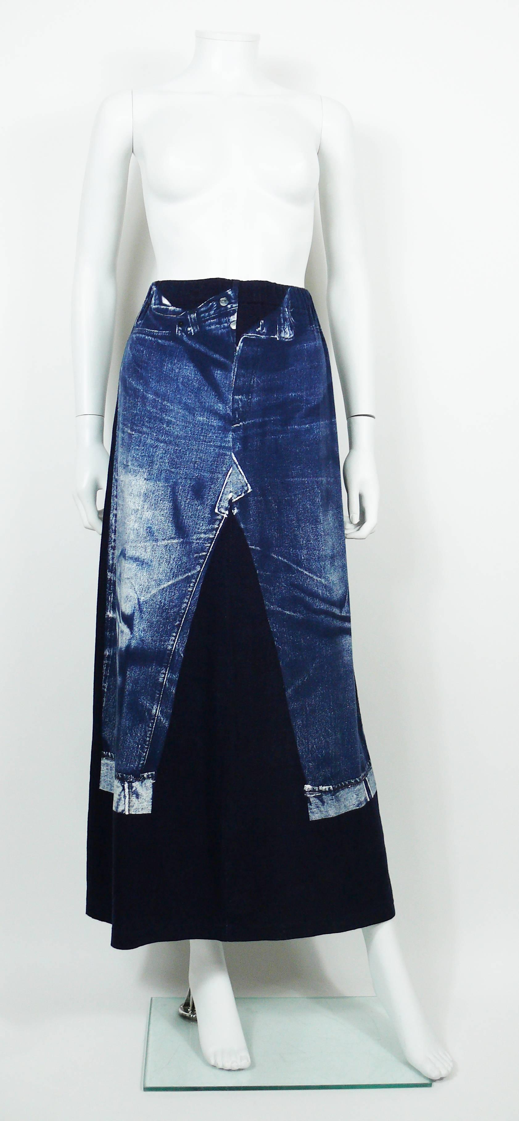 Women's Jean Paul Gaultier Vintage Trompe L'oeil Maxi Skirt