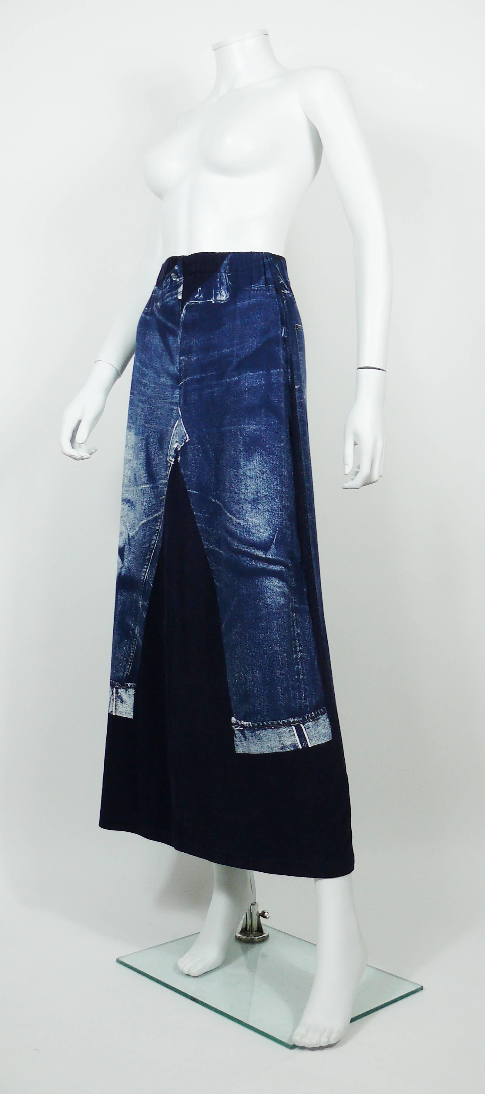 Jean Paul Gaultier Vintage Trompe L'oeil Maxi Skirt 2