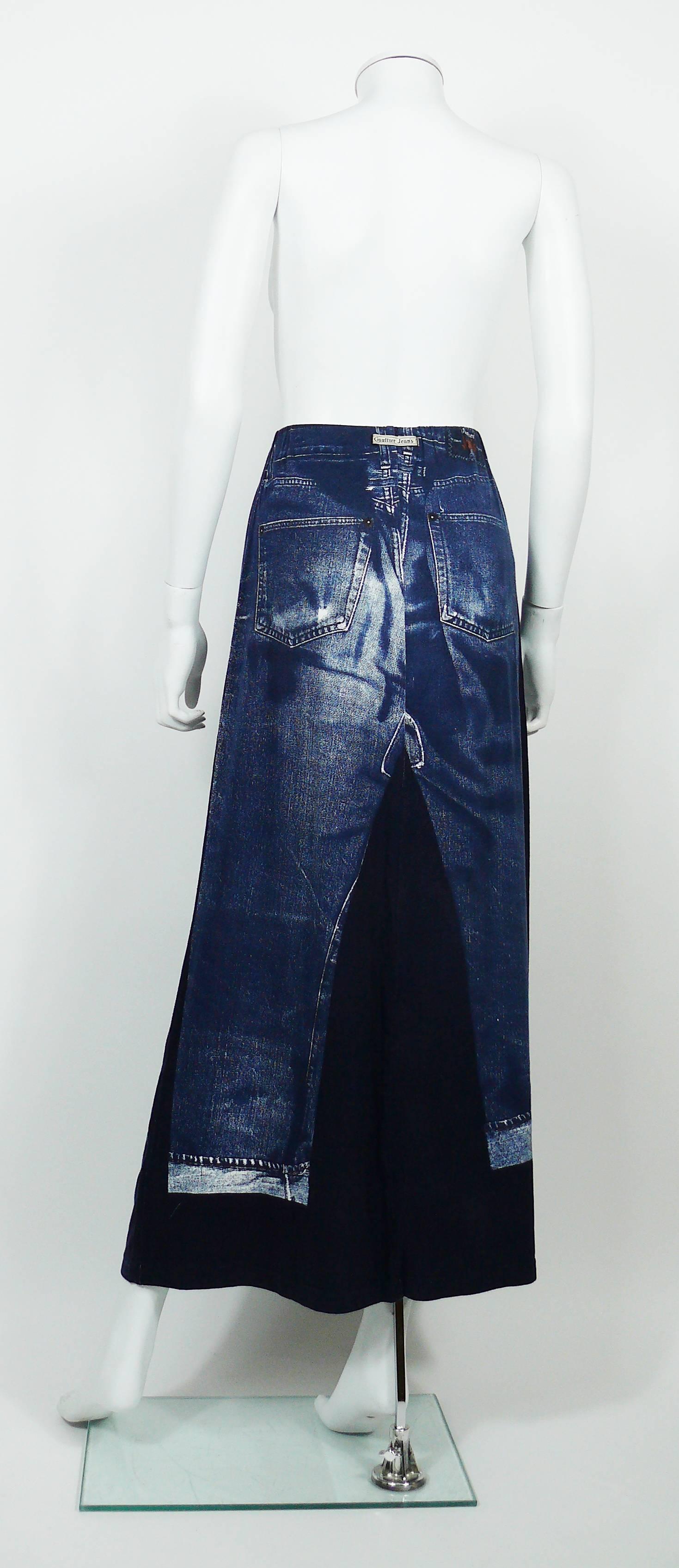 Jean Paul Gaultier Vintage Trompe L'oeil Maxi Skirt 3
