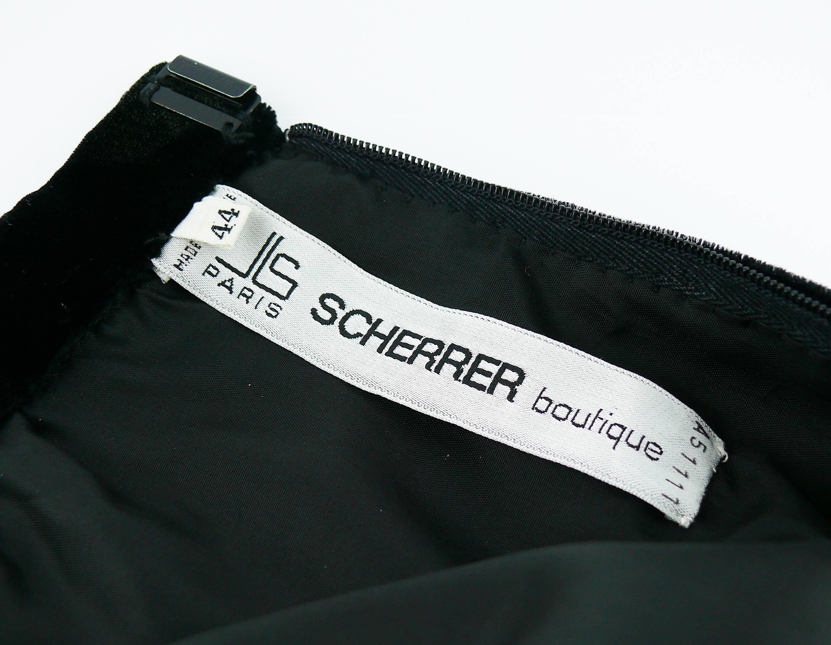 Jean Louis Scherrer Boutique Vintage Black Velvet Maxi Length Wrap Skirt 5