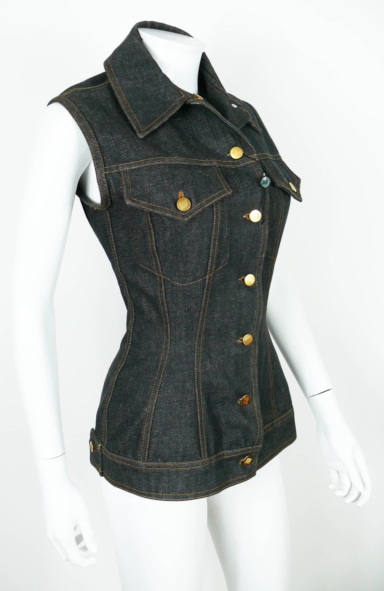 JEAN-PAUL GAULTIER Fem Long with collar Best black 40