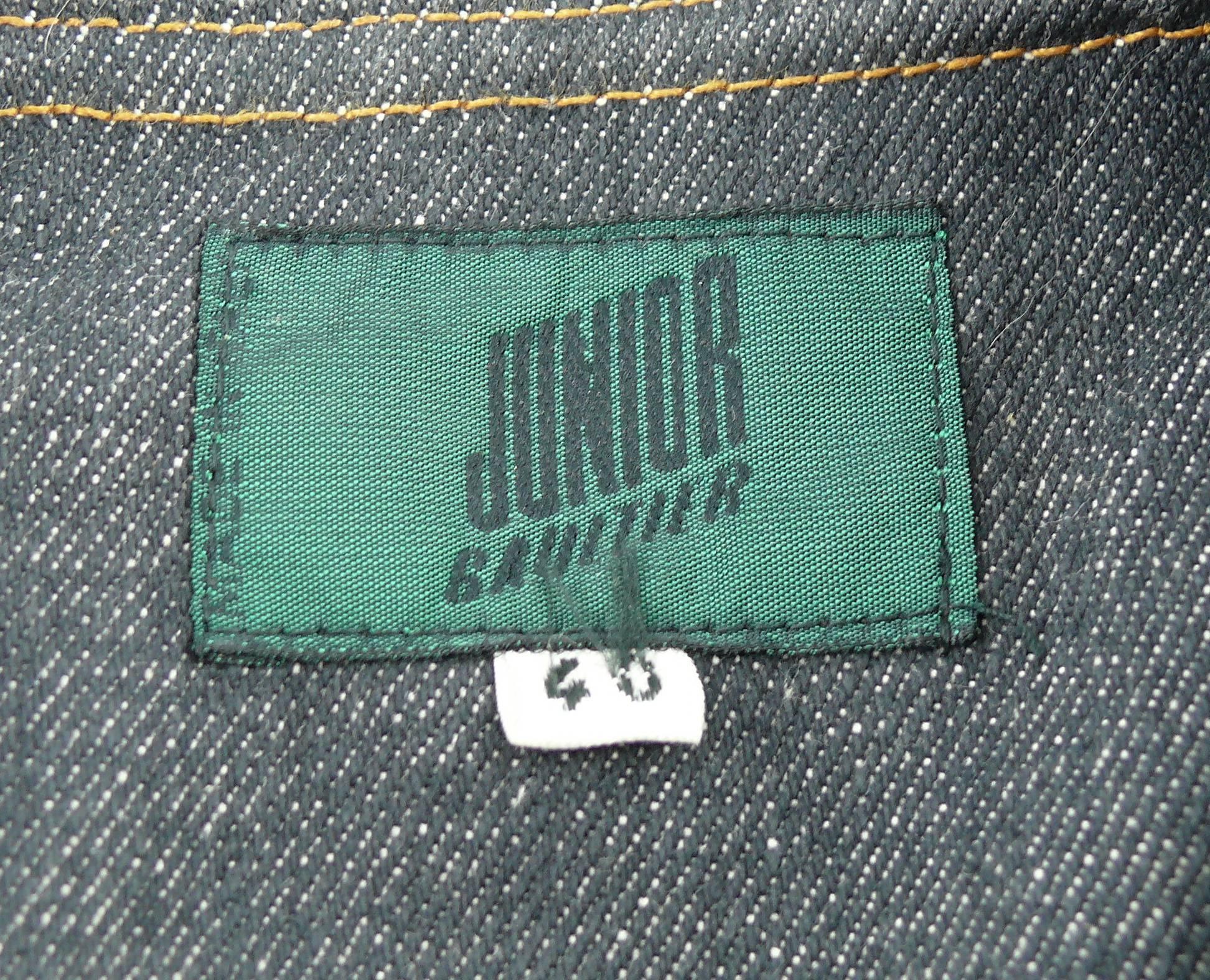 Jean Paul Gaultier Vintage Iconic Black Denim Corset Style Jacket Size 40 6