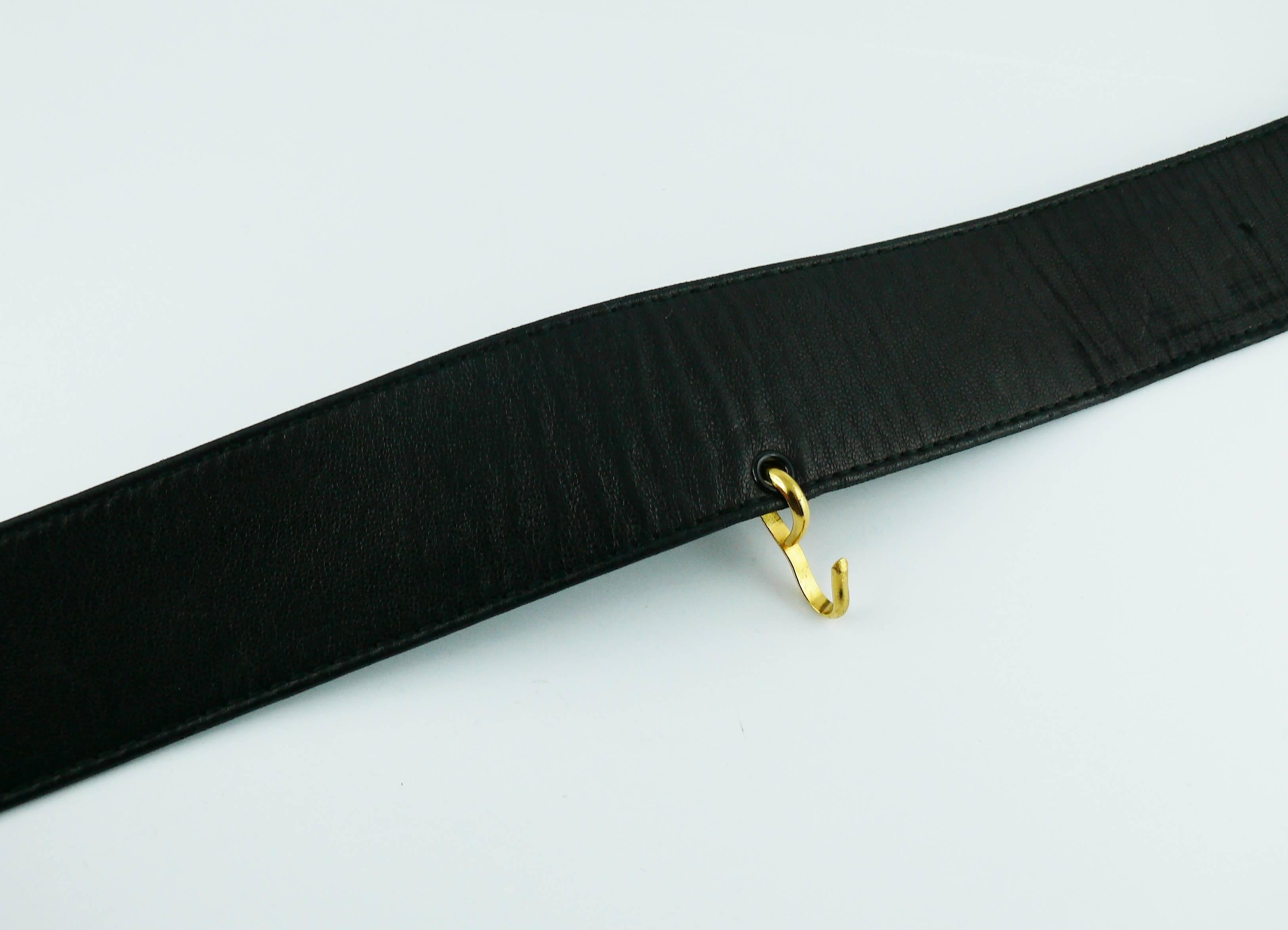 black and gold chanel belt