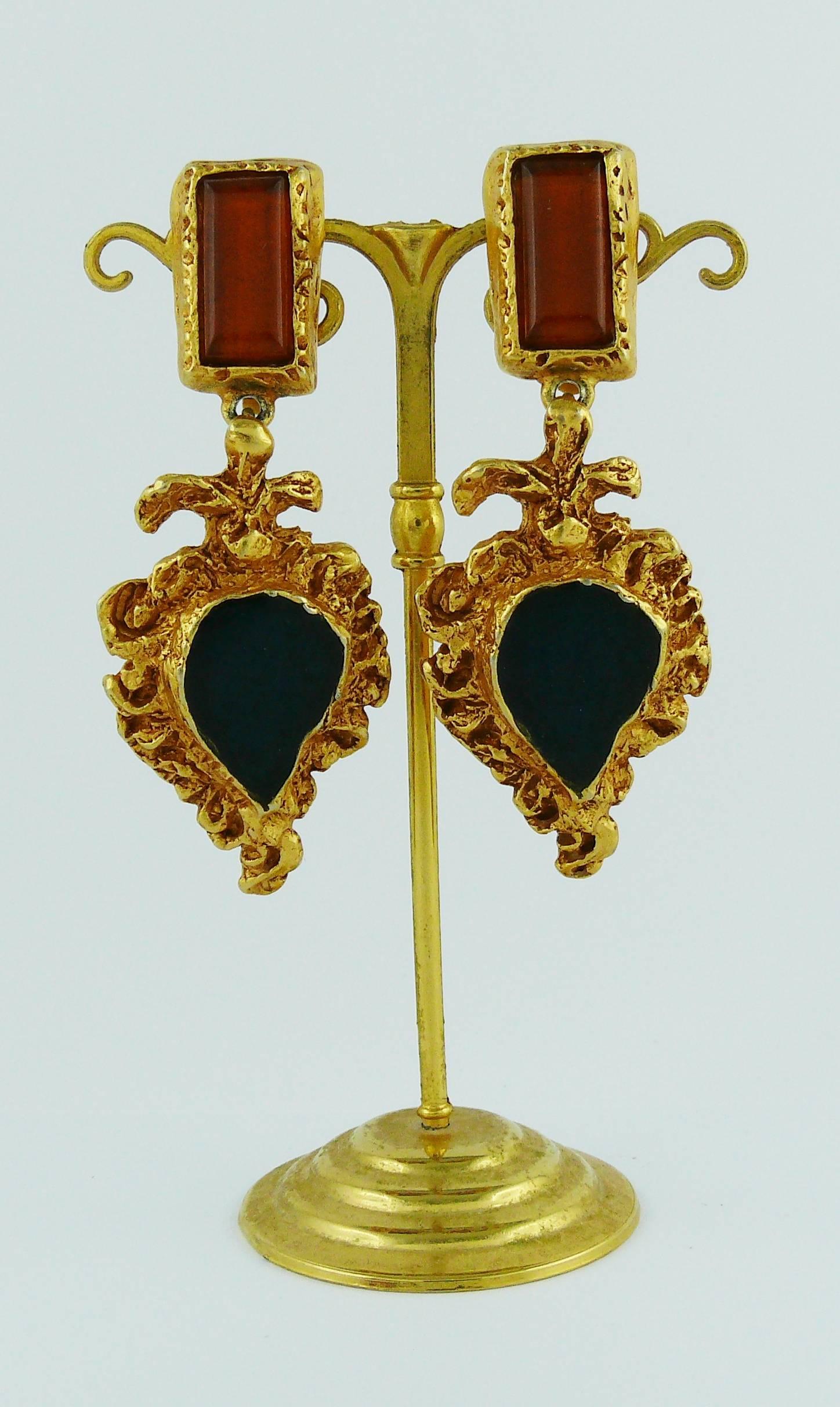 Christian Lacroix Vintage Baroque Dangling Earrings 1